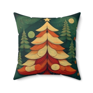 Festive Christmas Faux Suede Pillow - Image 2