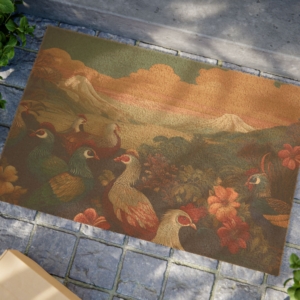 Vintage-Inspired Bird Scene Doormat - Image 3