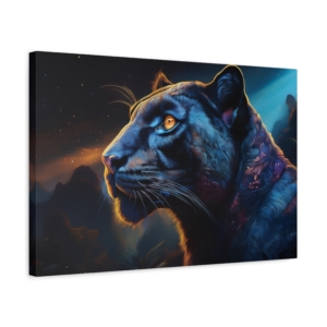 Black Panther Wall Art Canvas - Mystical Jungle Wildlife Painting