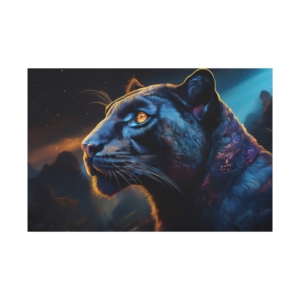 Black Panther Wall Art Canvas - Mystical Jungle Wildlife Painting - Image 2