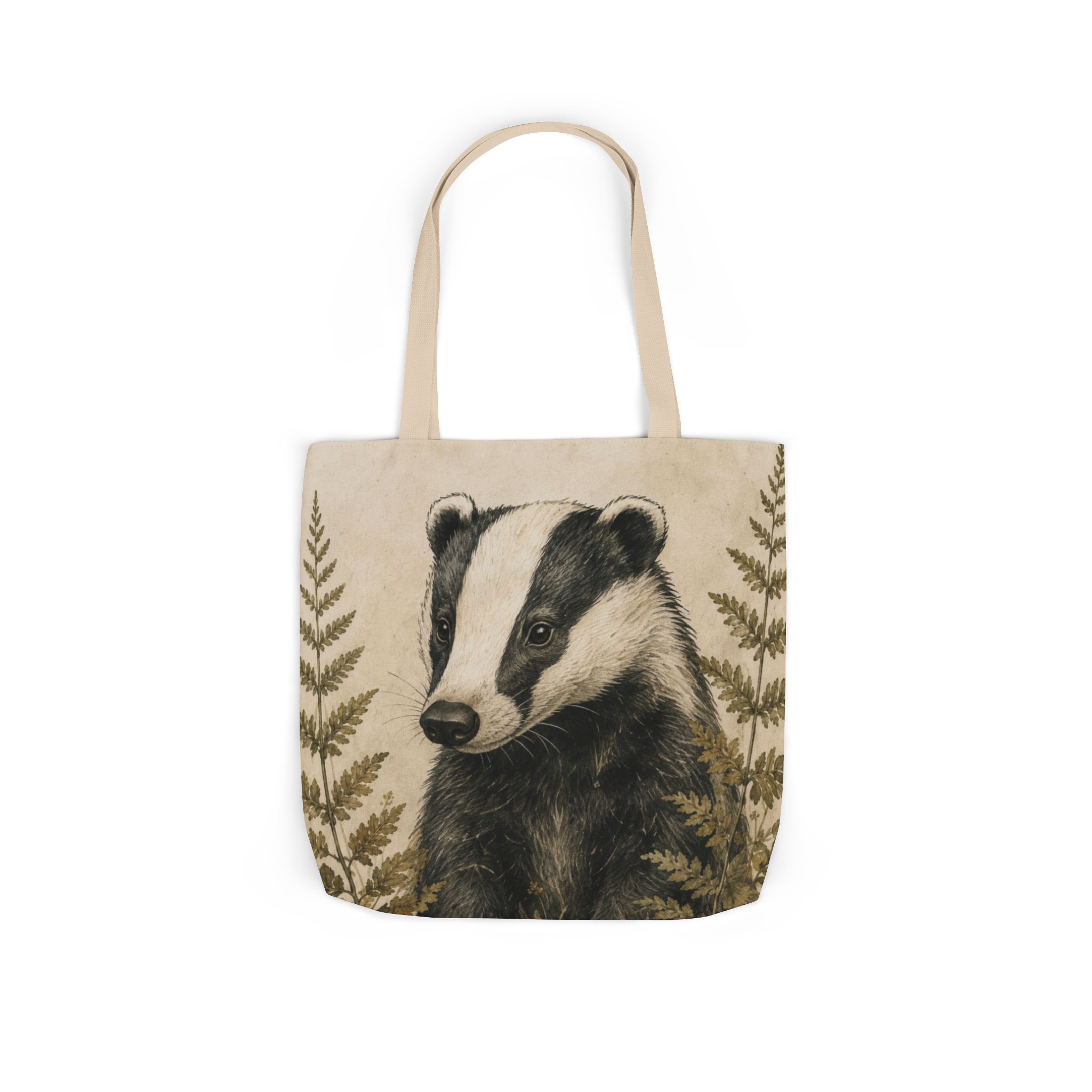 Badger Canvas Tote Bag - Woodland Wildlife Art Tote - Image 7