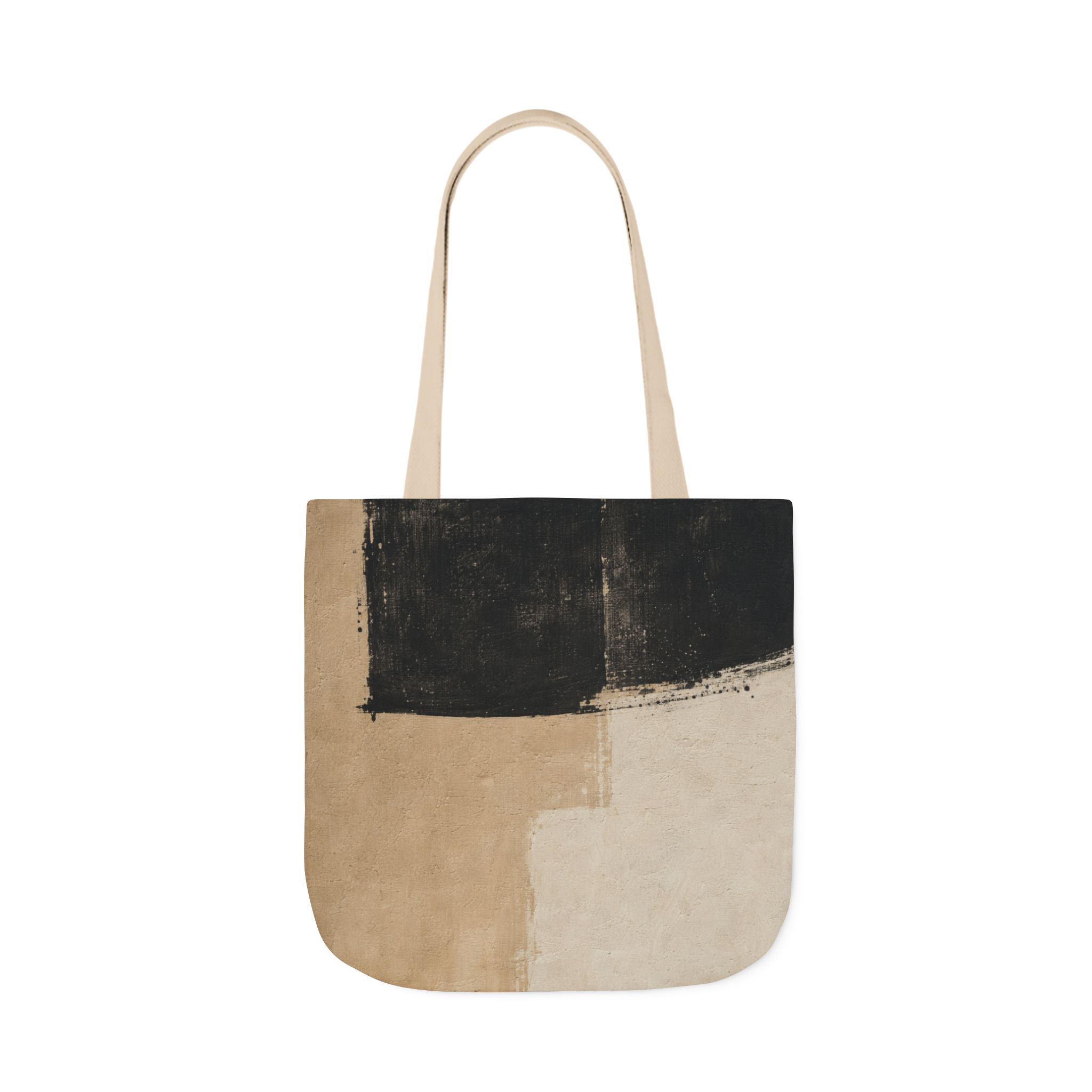 Abstract Neutral Canvas Tote Bag — Minimalist Art Grocery & Everyday Bag - Image 8
