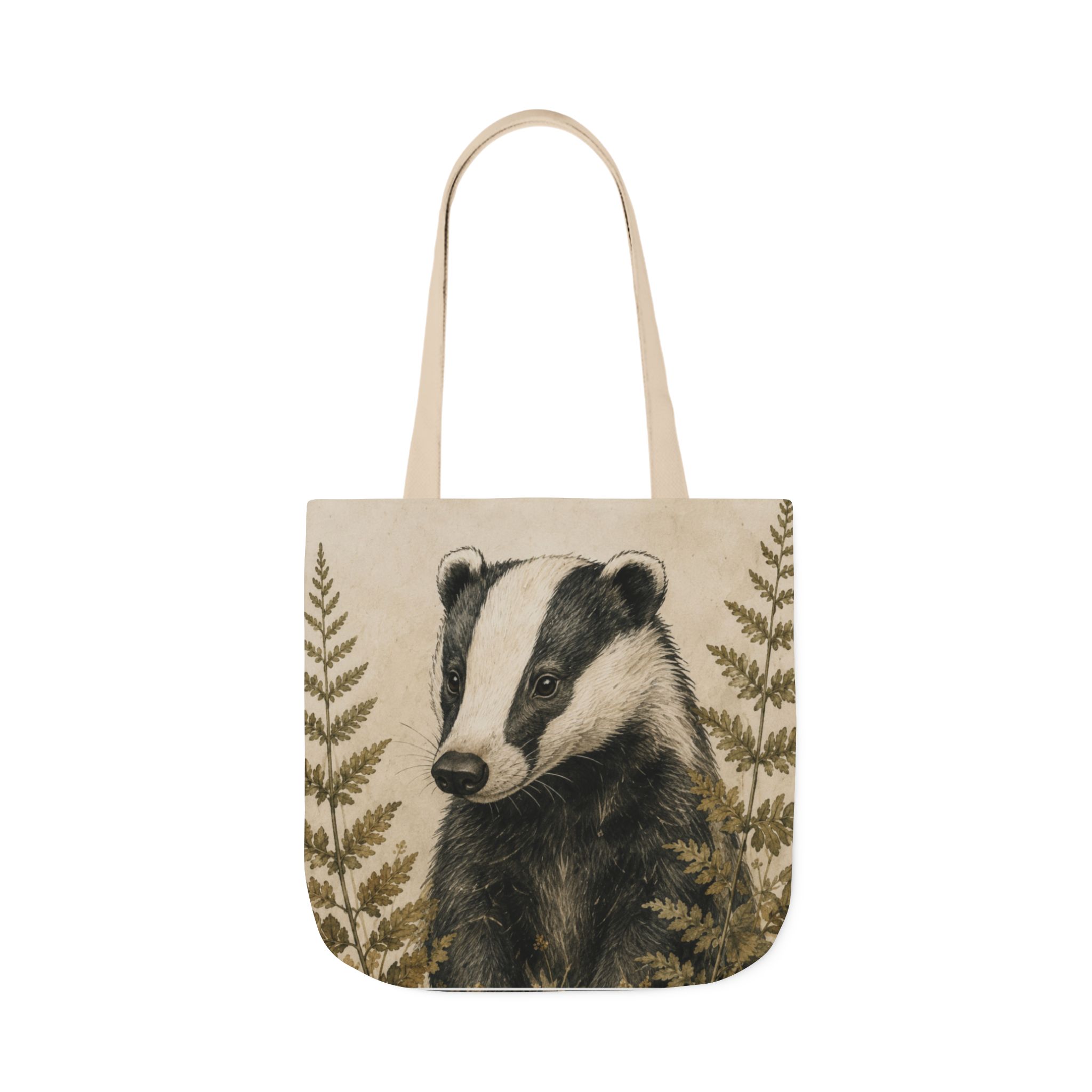 Badger Canvas Tote Bag - Woodland Wildlife Art Tote - Image 8