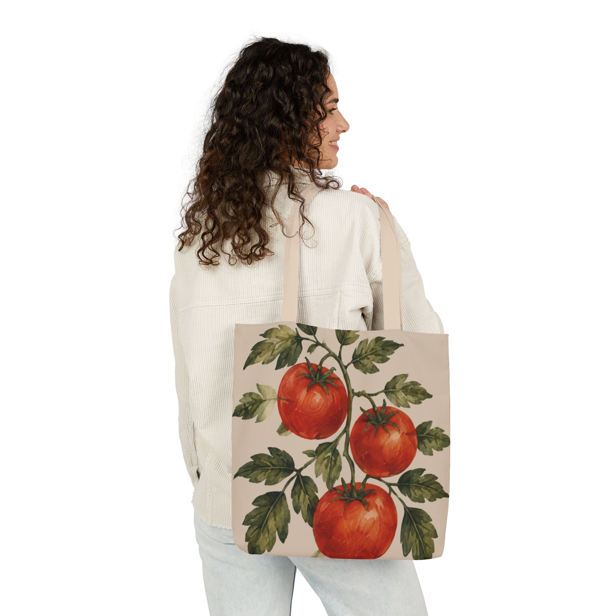 Tomato Vine Canvas Tote Bag — Vintage Botanical Market Bag - Image 10