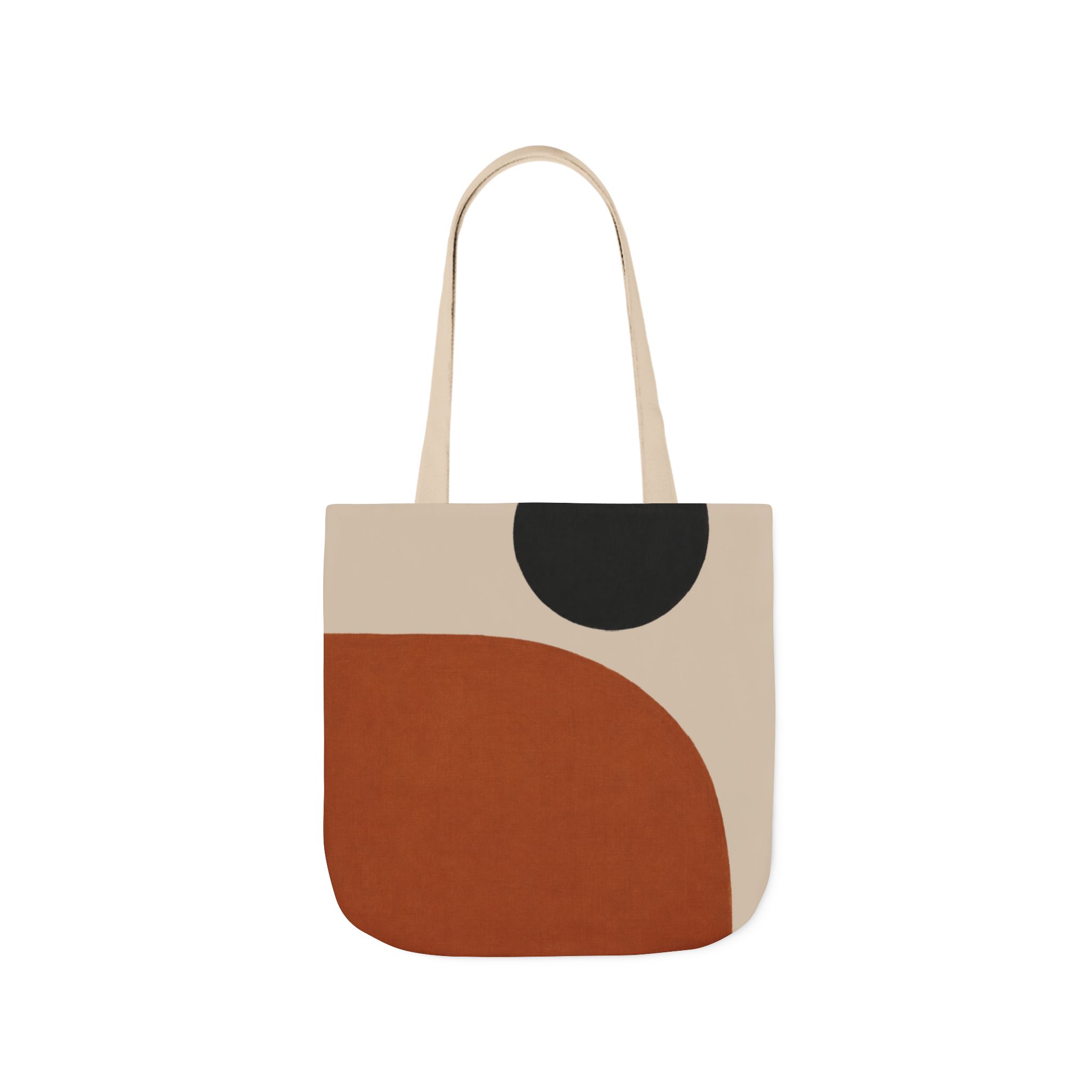 Terra Block Abstract Geometric Tote Bag— Modern Scandinavian Canvas Tote