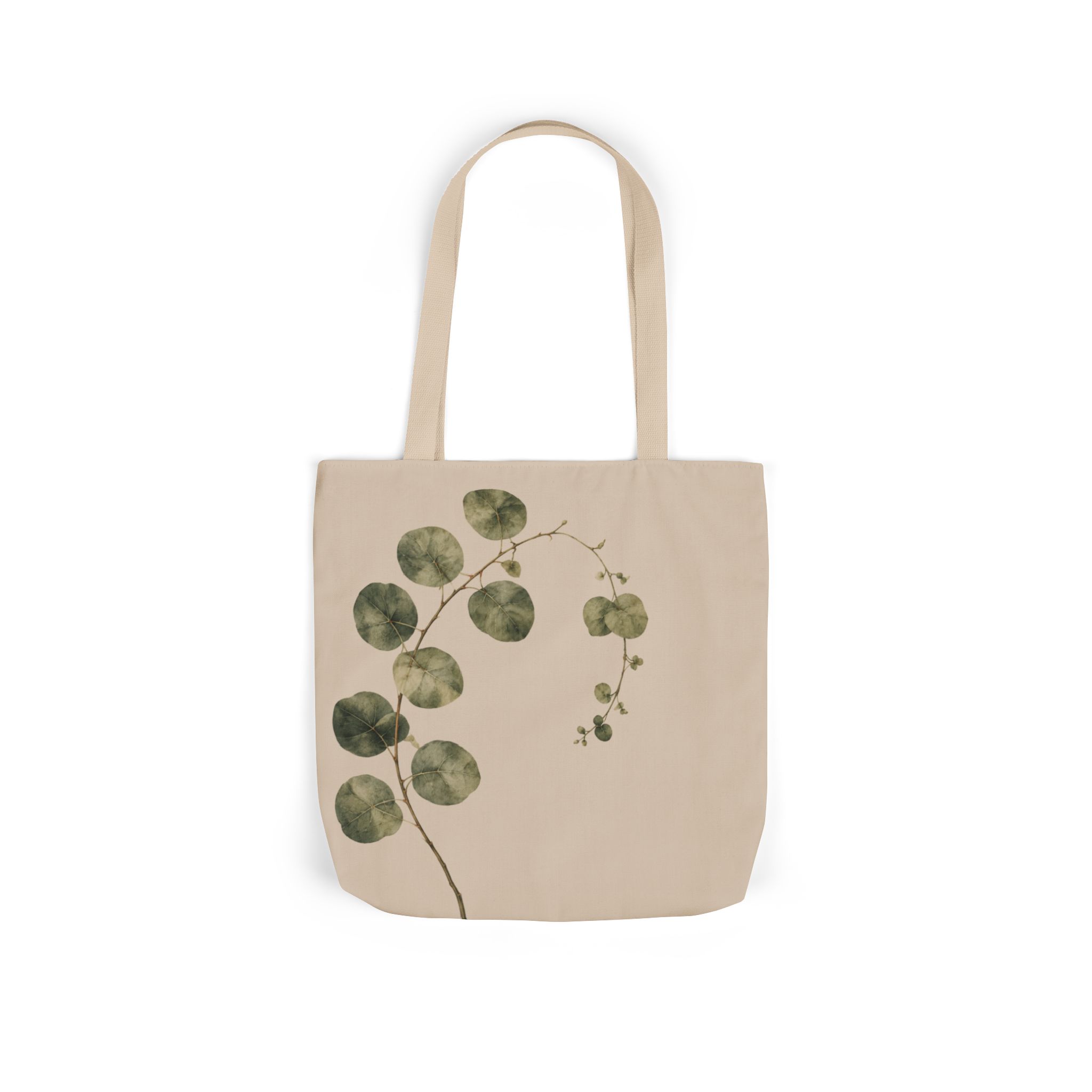Eucalyptus Botanical Tote Bag — Minimalist Botanical Canvas Shopping Bag - Image 2