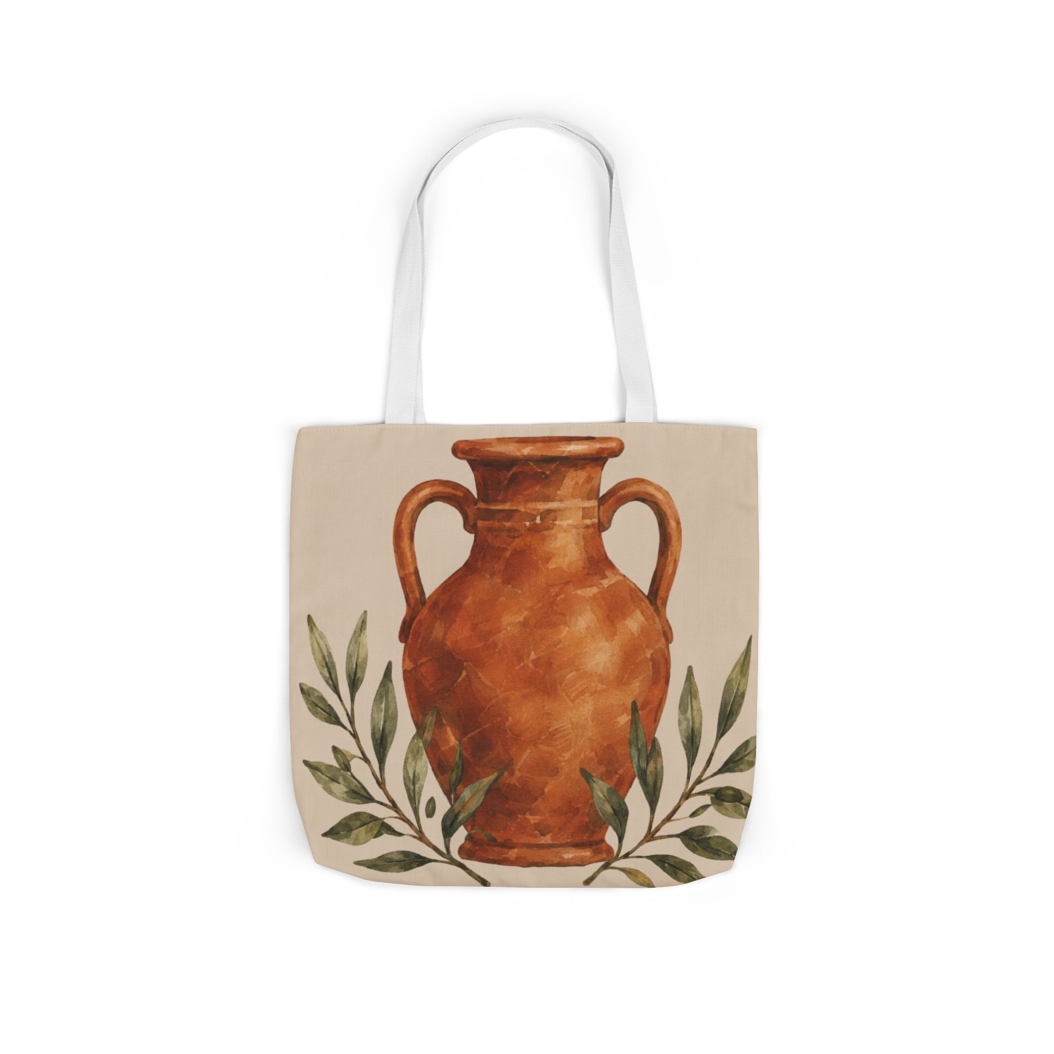 Terracotta Vase Canvas Tote Bag – Mediterranean Art Shopping Bag - Image 17