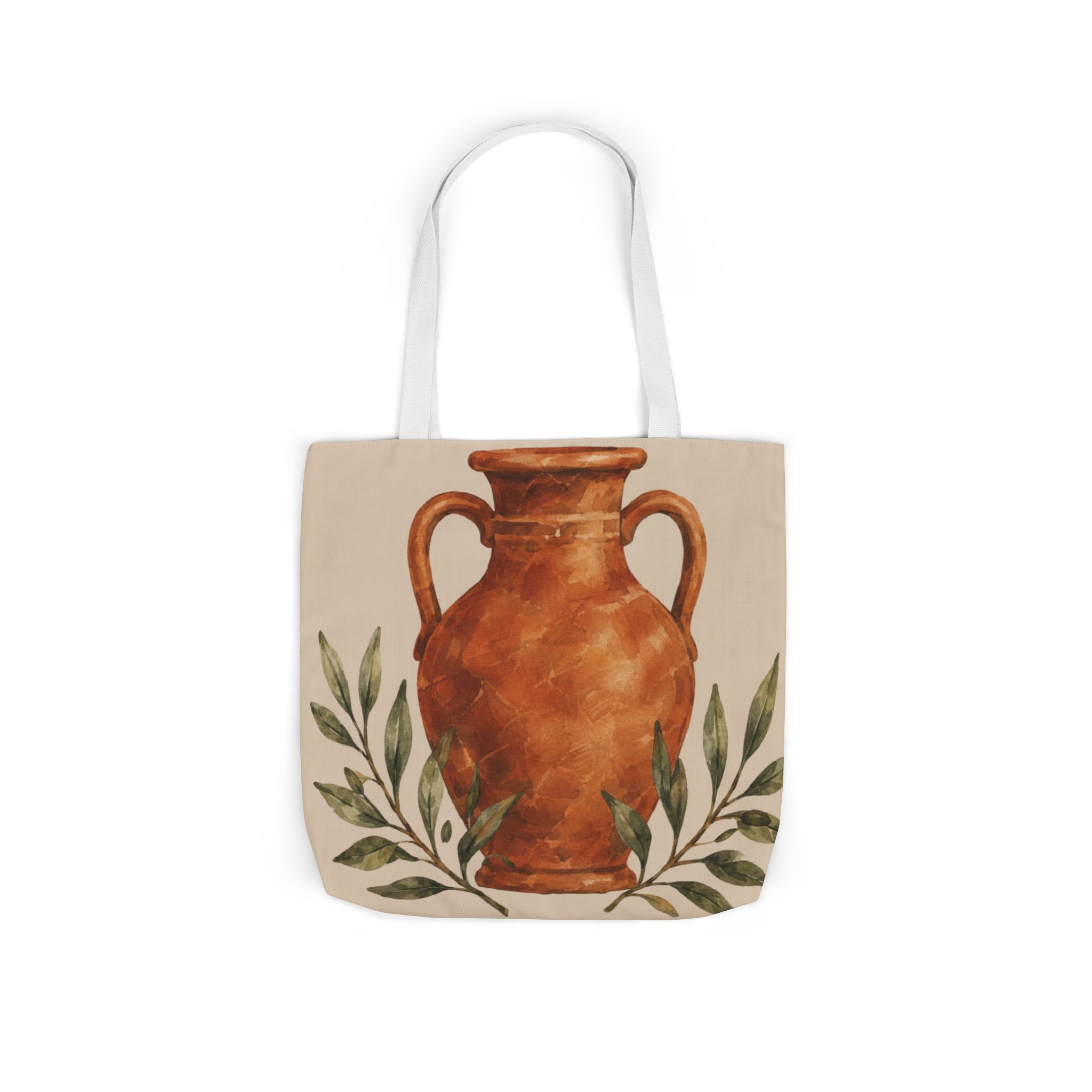Terracotta Vase Canvas Tote Bag – Mediterranean Art Shopping Bag - Image 19