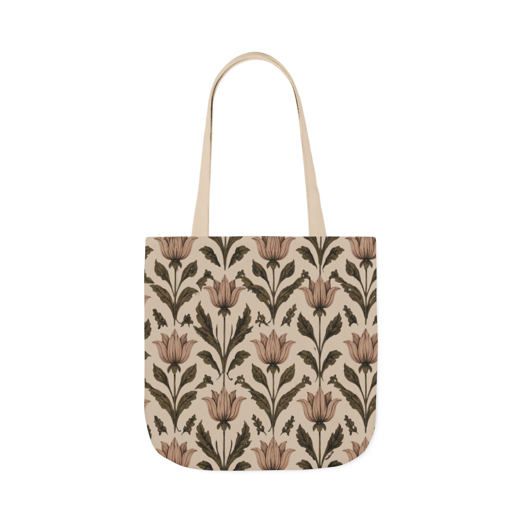 Vintage Floral Botanical Tote Bag — Elegant Floral Canvas Shopper - Image 6