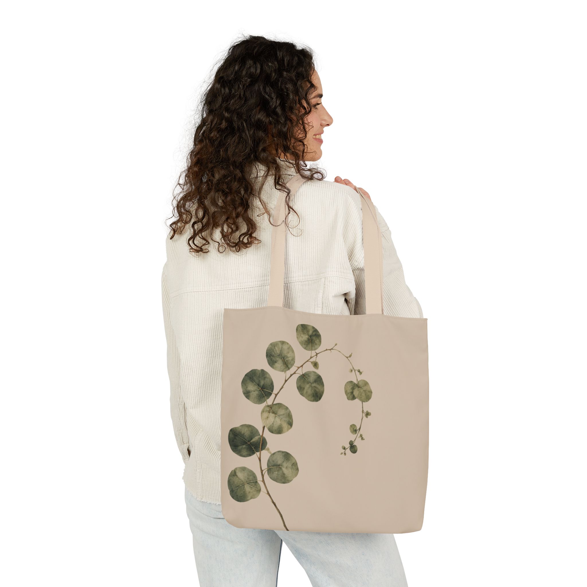 Eucalyptus Botanical Tote Bag — Minimalist Botanical Canvas Shopping Bag - Image 10