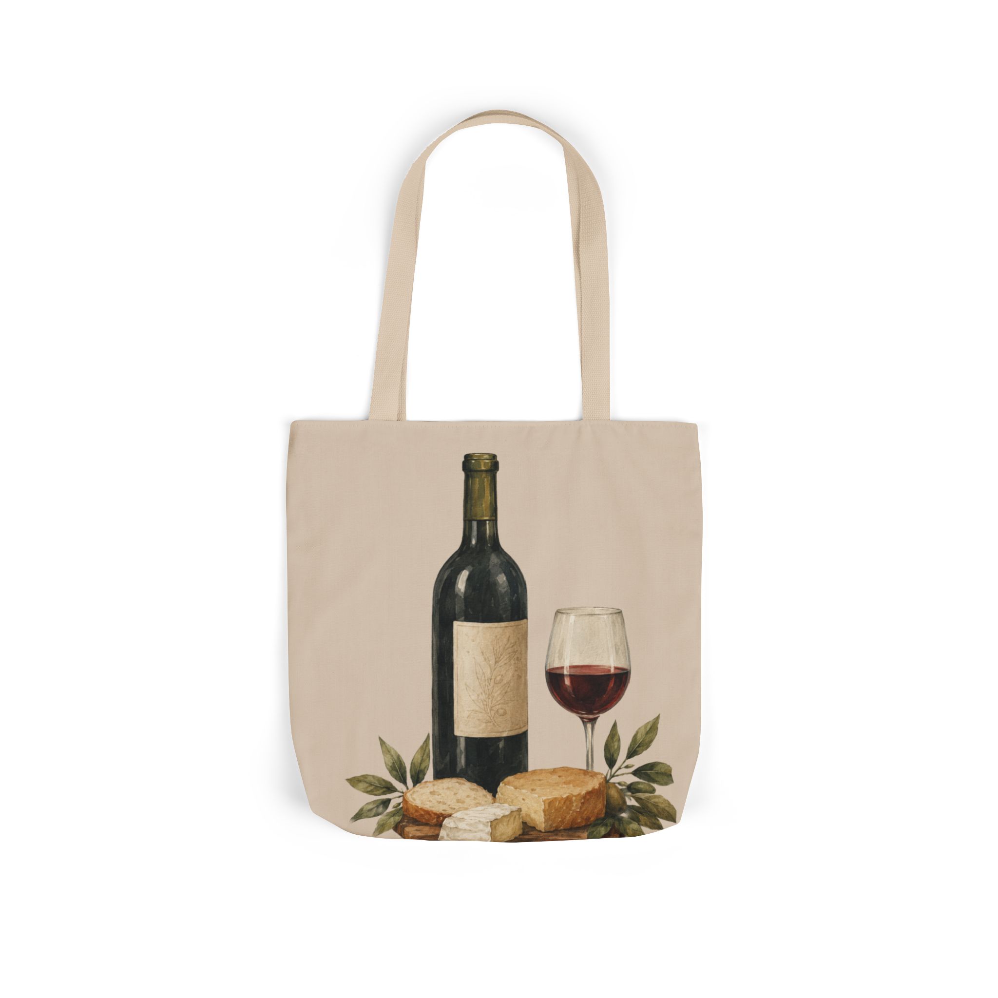 Wine Lover Canvas Tote Bag – Mediterranean Shopping Tote - Image 2