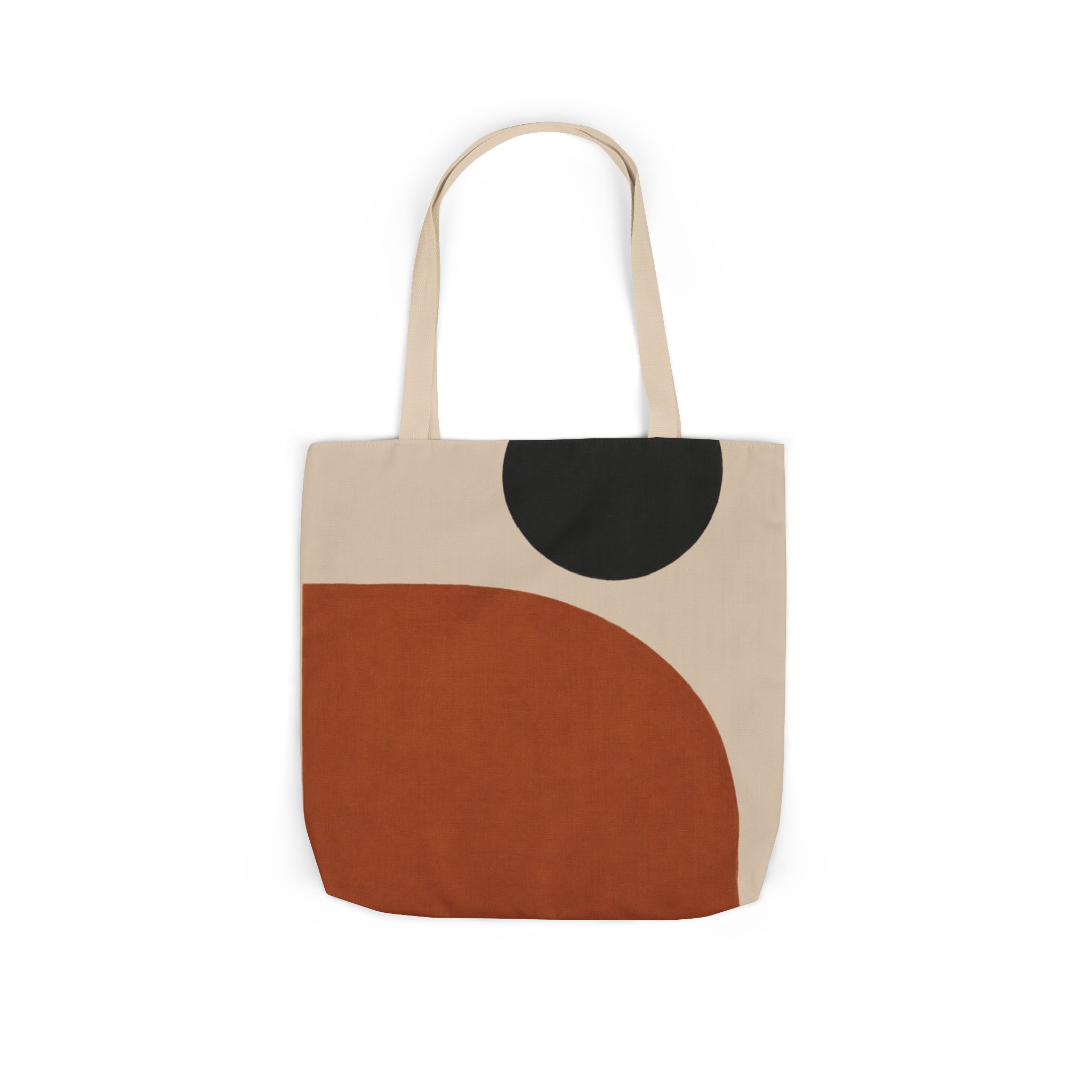 Terra Block Abstract Geometric Tote Bag— Modern Scandinavian Canvas Tote - Image 9