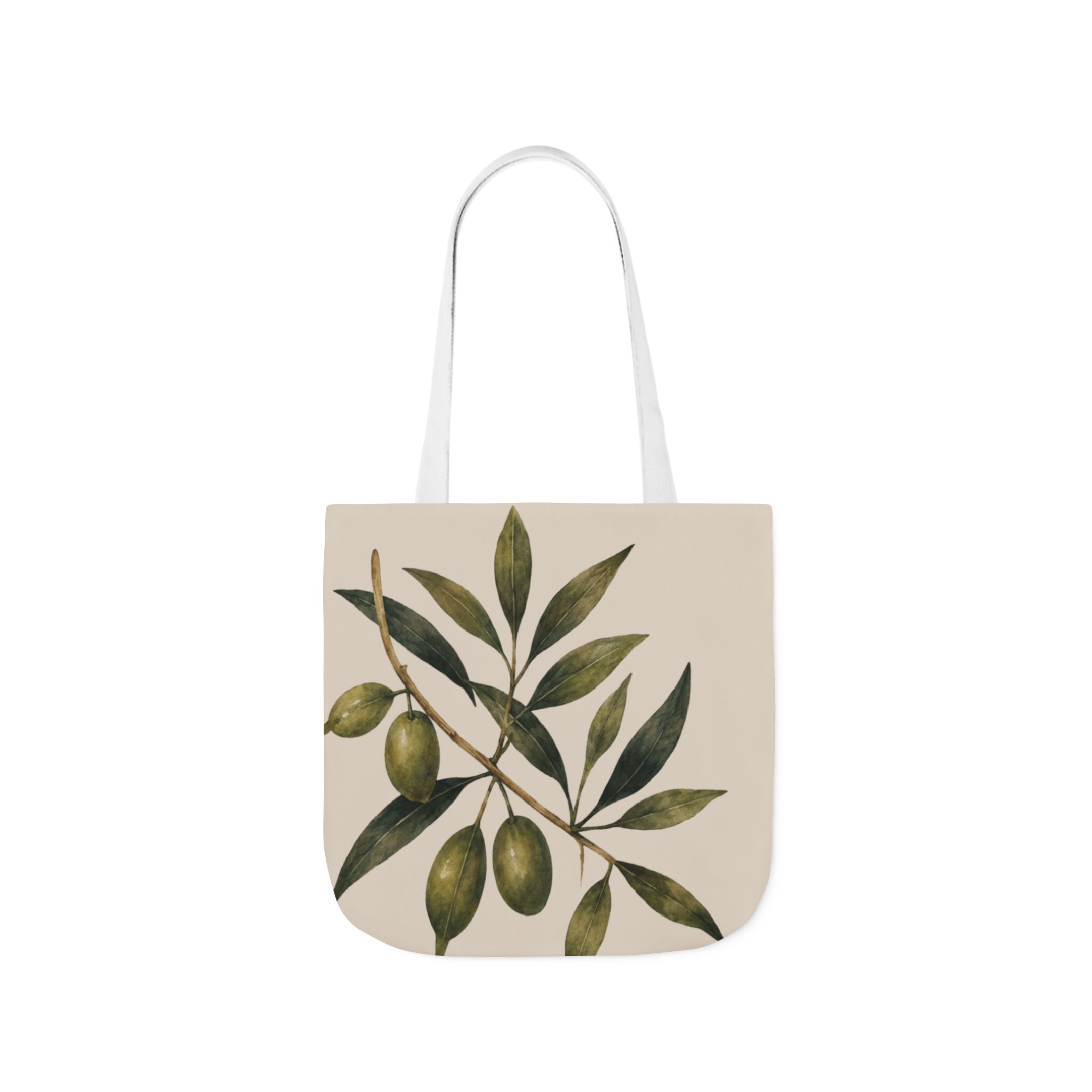 Olive Branch Canvas Tote – Botanical Reusable Beach & Grocery Bag - Image 24