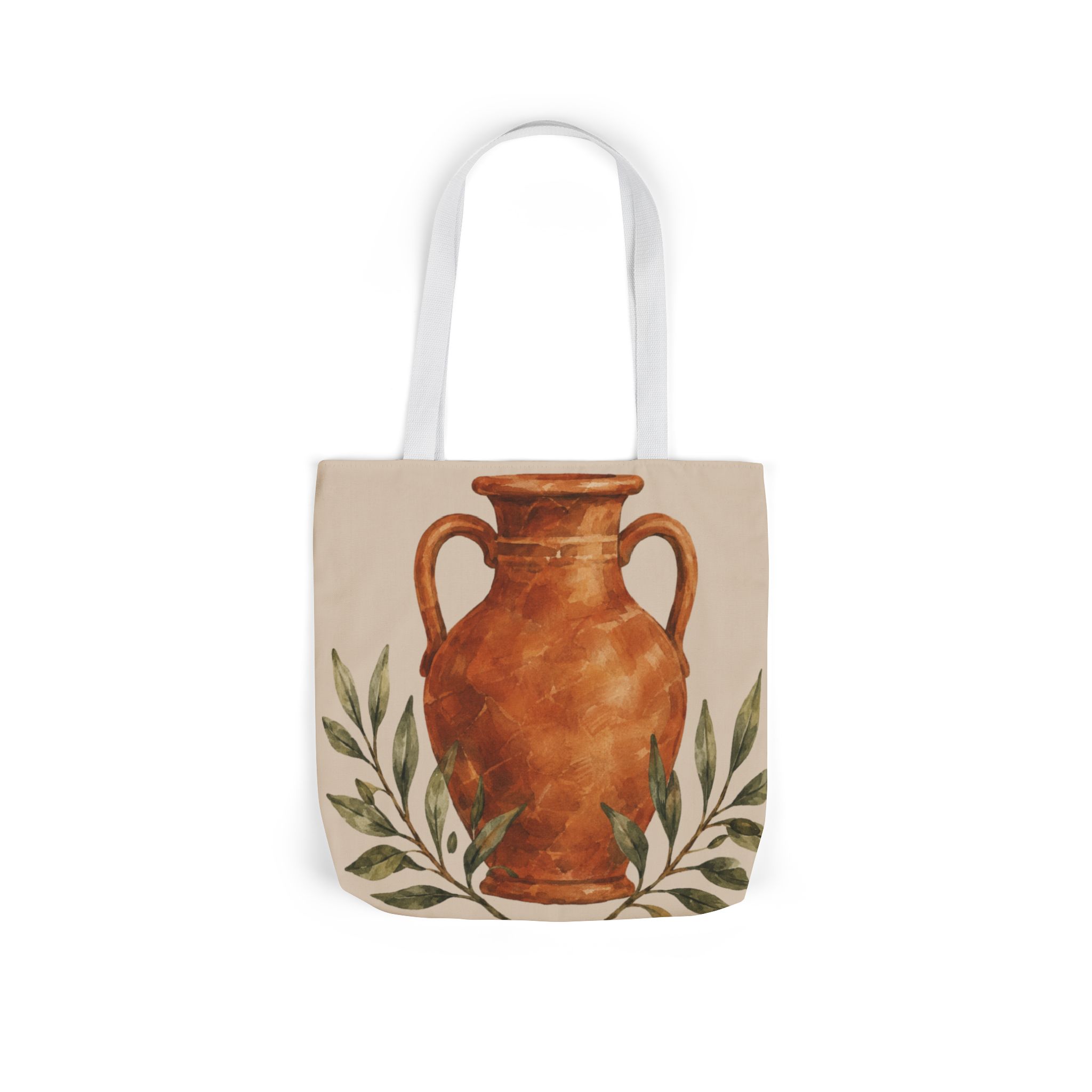 Terracotta Vase Canvas Tote Bag – Mediterranean Art Shopping Bag - Image 13