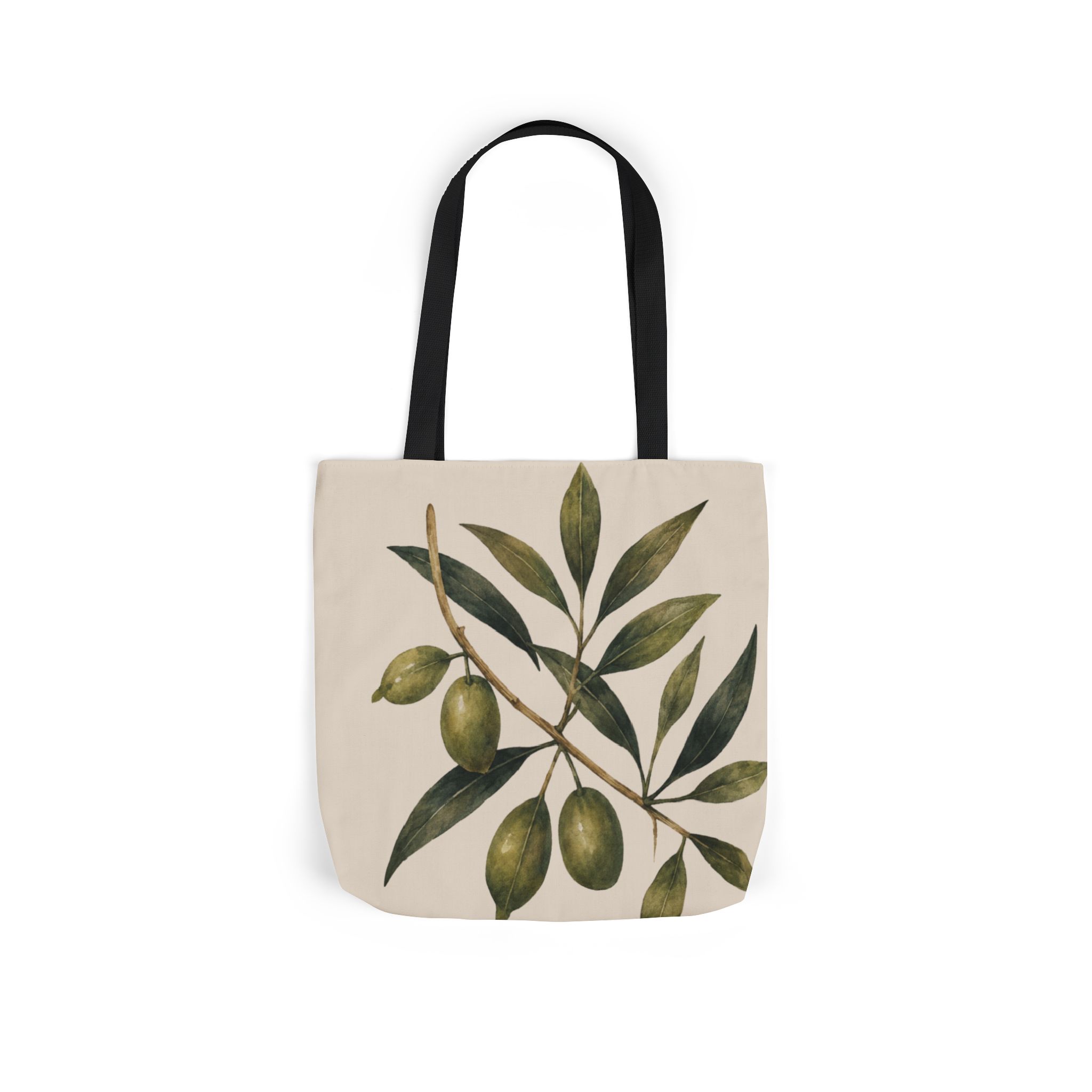 Olive Branch Canvas Tote – Botanical Reusable Beach & Grocery Bag - Image 15