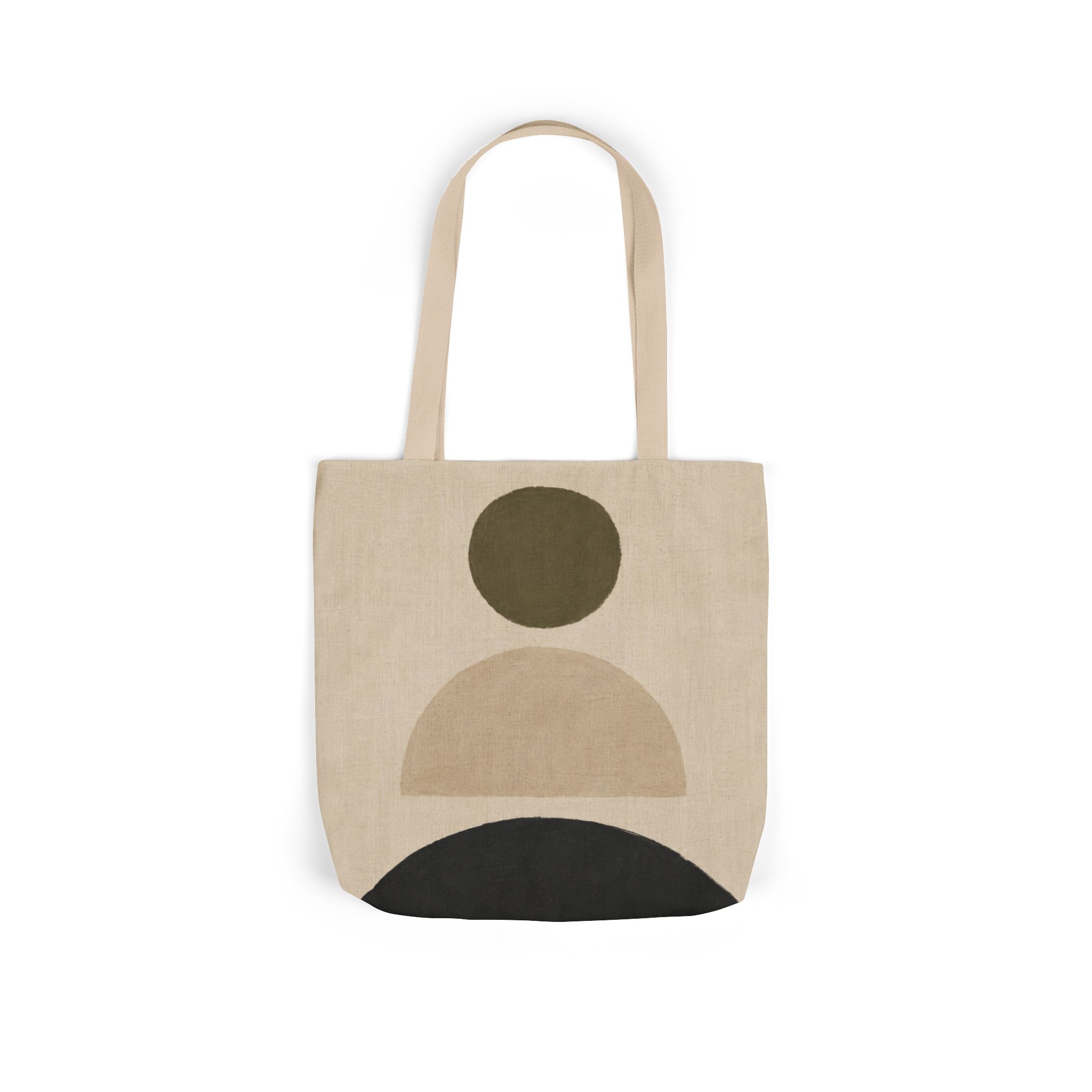 Stacked Abstract Geometric Tote Bag – Scandinavian Minimalist Canvas Tote - Image 2