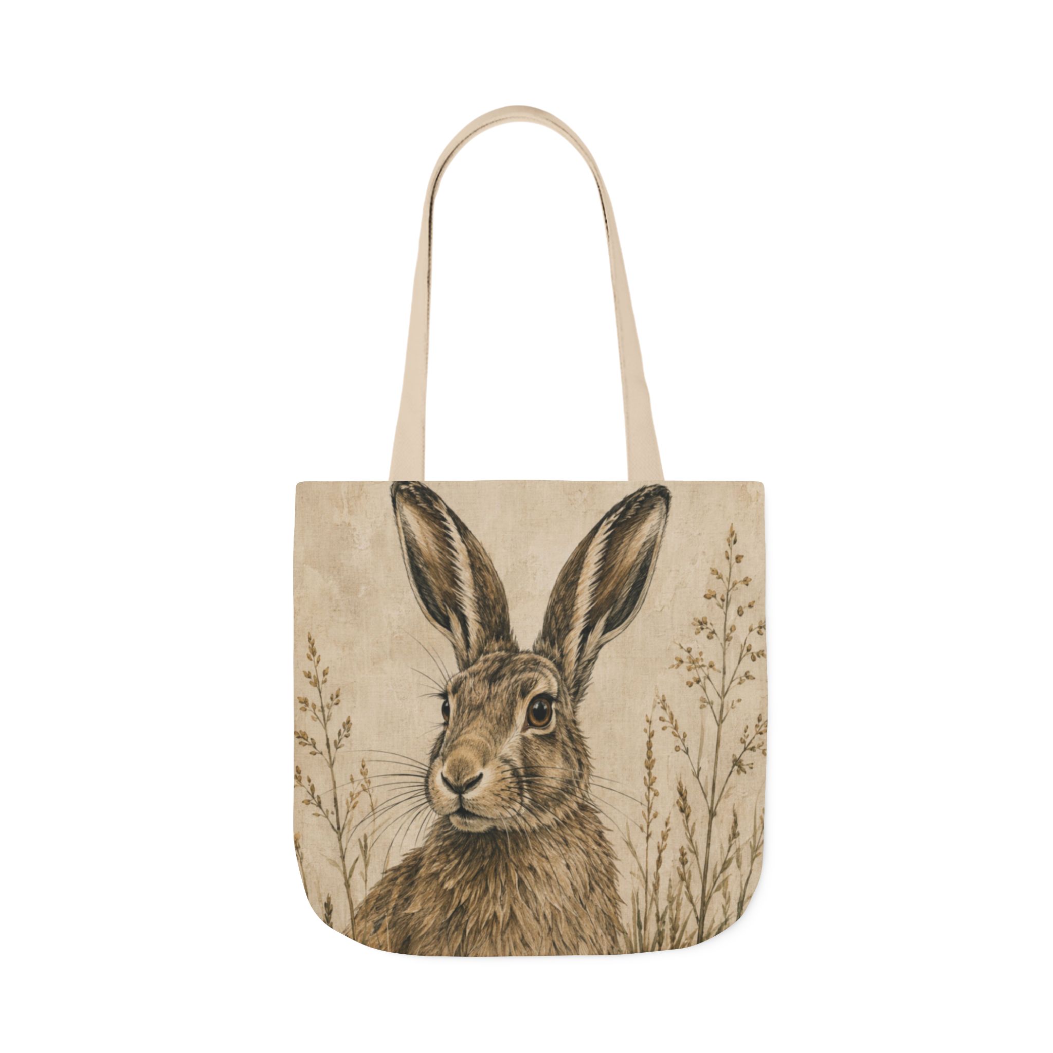 Hare Canvas Tote Bag— Woodland Animal Art Tote | Curious Creatures Collection Product Description - Image 6