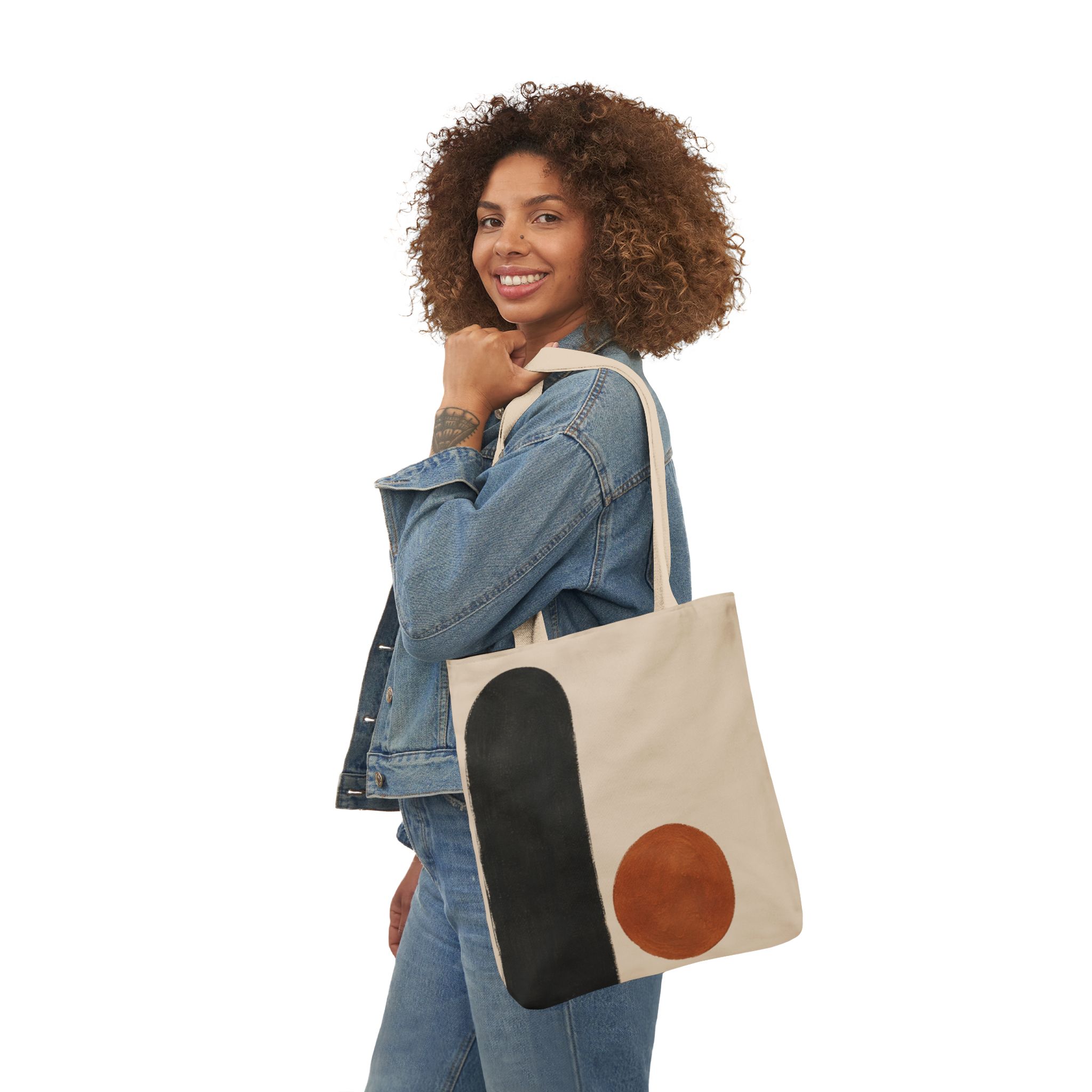 Arches Geometric Tote Bag – Modern Scandinavian Abstract Canvas Tote - Image 5