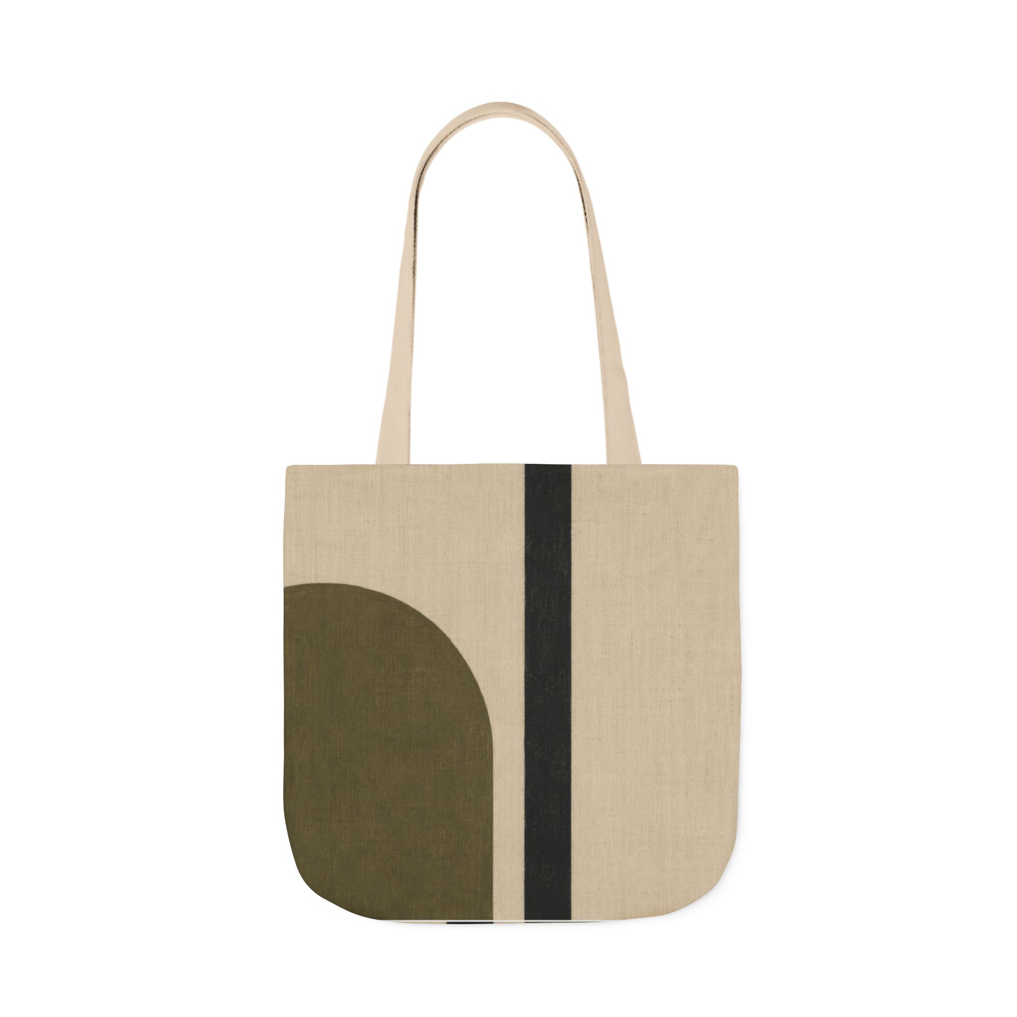 Terra Stripe Minimalist Tote Bag - Modern Geometric Scandinavian Design - Image 8