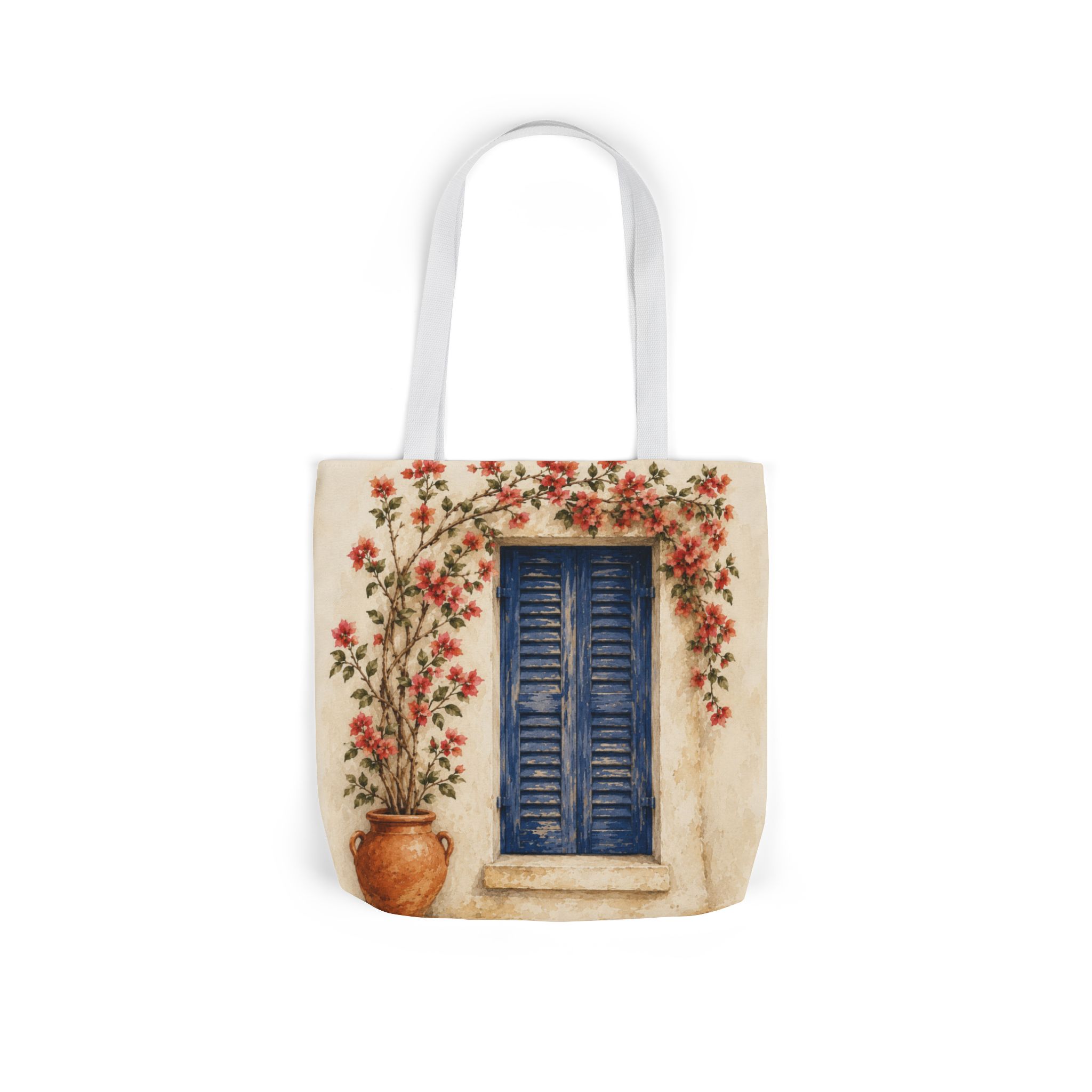 Mediterranean Window Canvas Tote – Coastal Reusable Beach & Grocery Bag - Image 15
