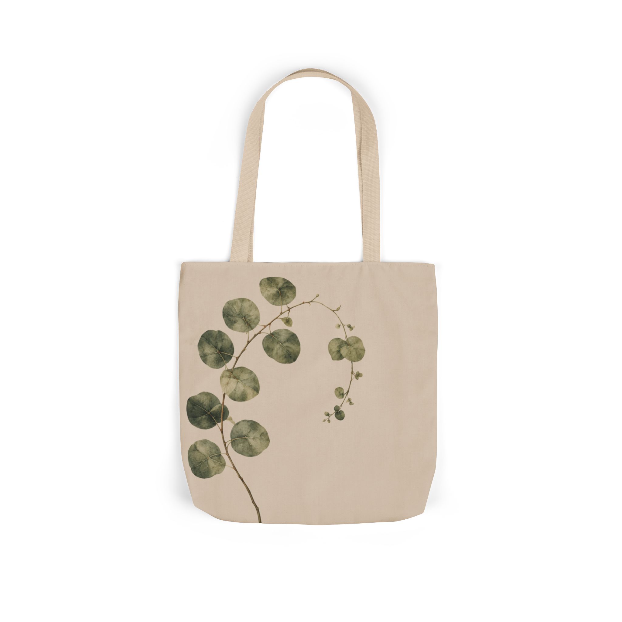 Eucalyptus Botanical Tote Bag — Minimalist Botanical Canvas Shopping Bag - Image 4