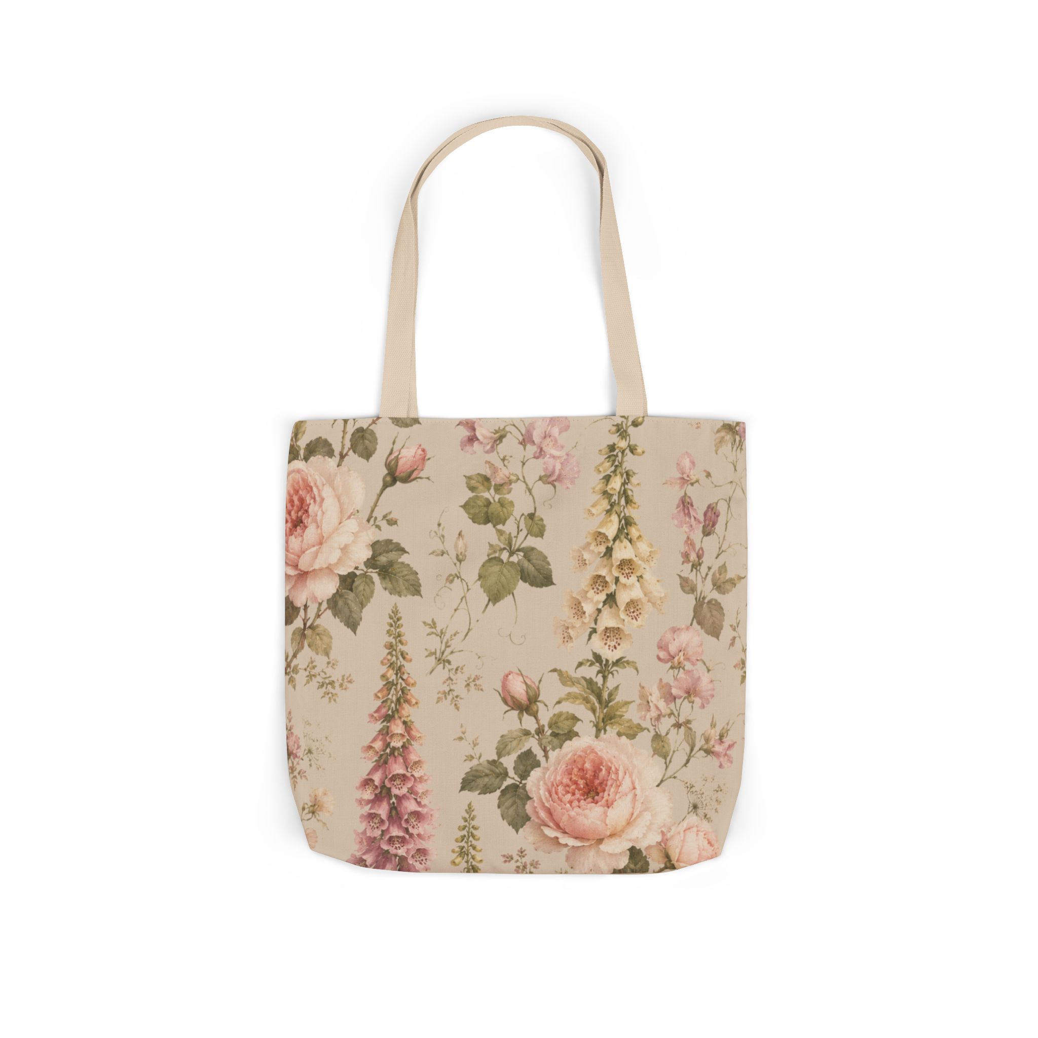 English Garden Romance Floral Tote Bag – Vintage Botanical Canvas Tote - Image 7