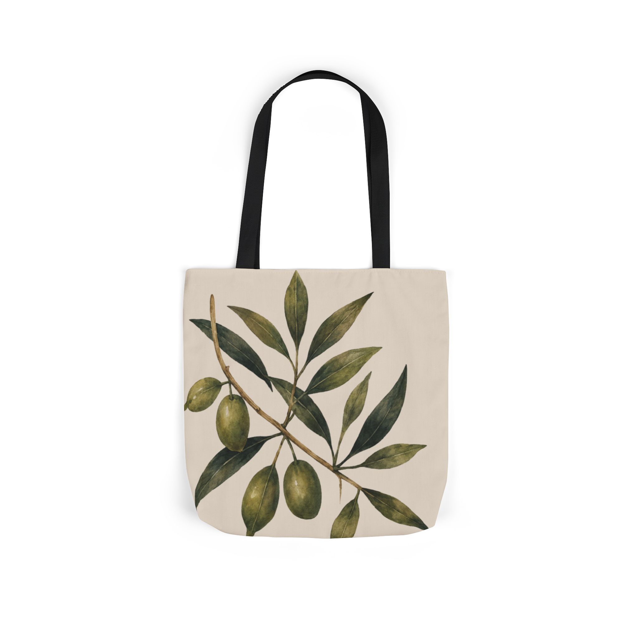 Olive Branch Canvas Tote – Botanical Reusable Beach & Grocery Bag - Image 13
