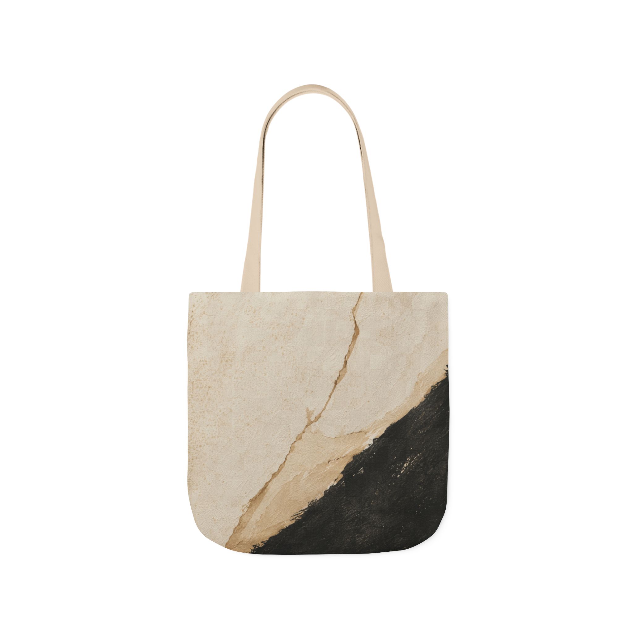 Textured Neutral Abstract Tote Bag — Contemporary Canvas Design - Image 3