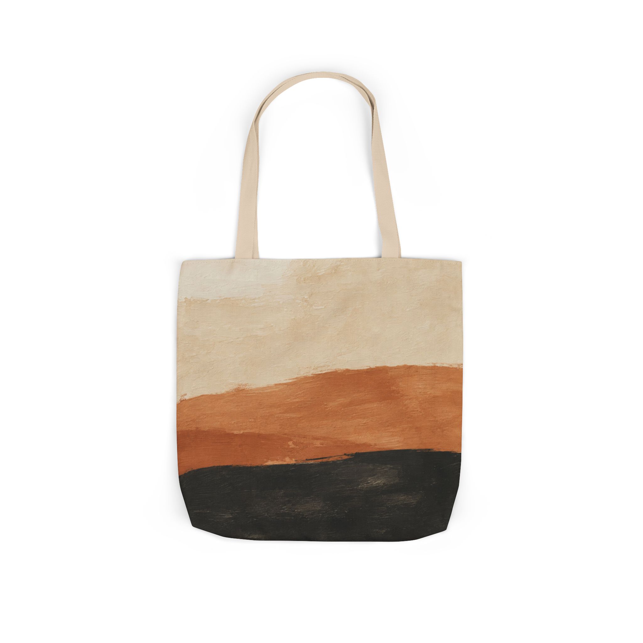 Abstract Desert Horizon Canvas Tote — Rust & Charcoal Art Print - Image 9