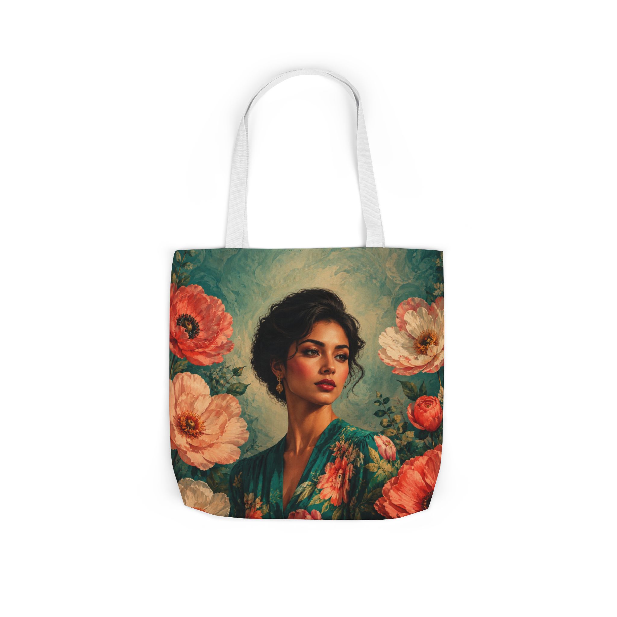 Celestial Bloom Canvas Tote Bag – Floral Art Canvas Everyday Bag - Image 6