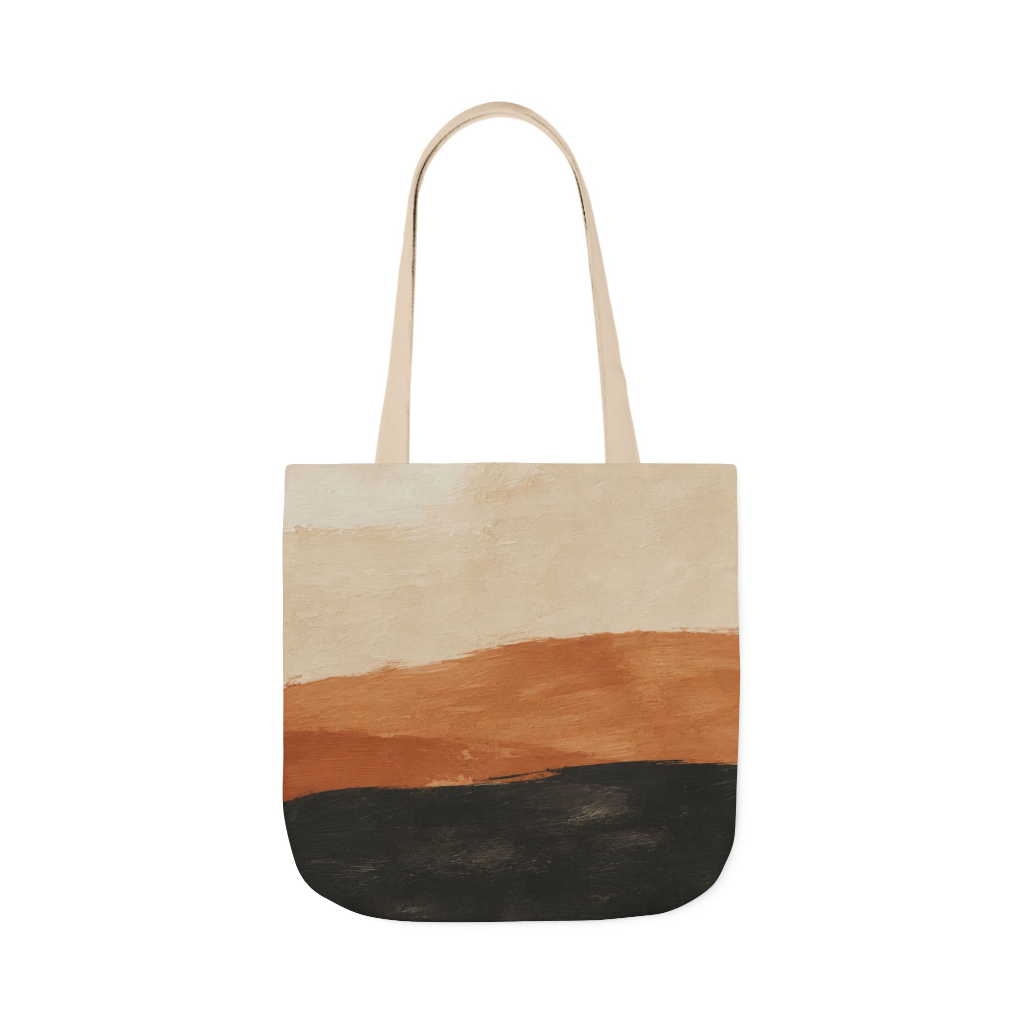 Abstract Desert Horizon Canvas Tote — Rust & Charcoal Art Print - Image 8