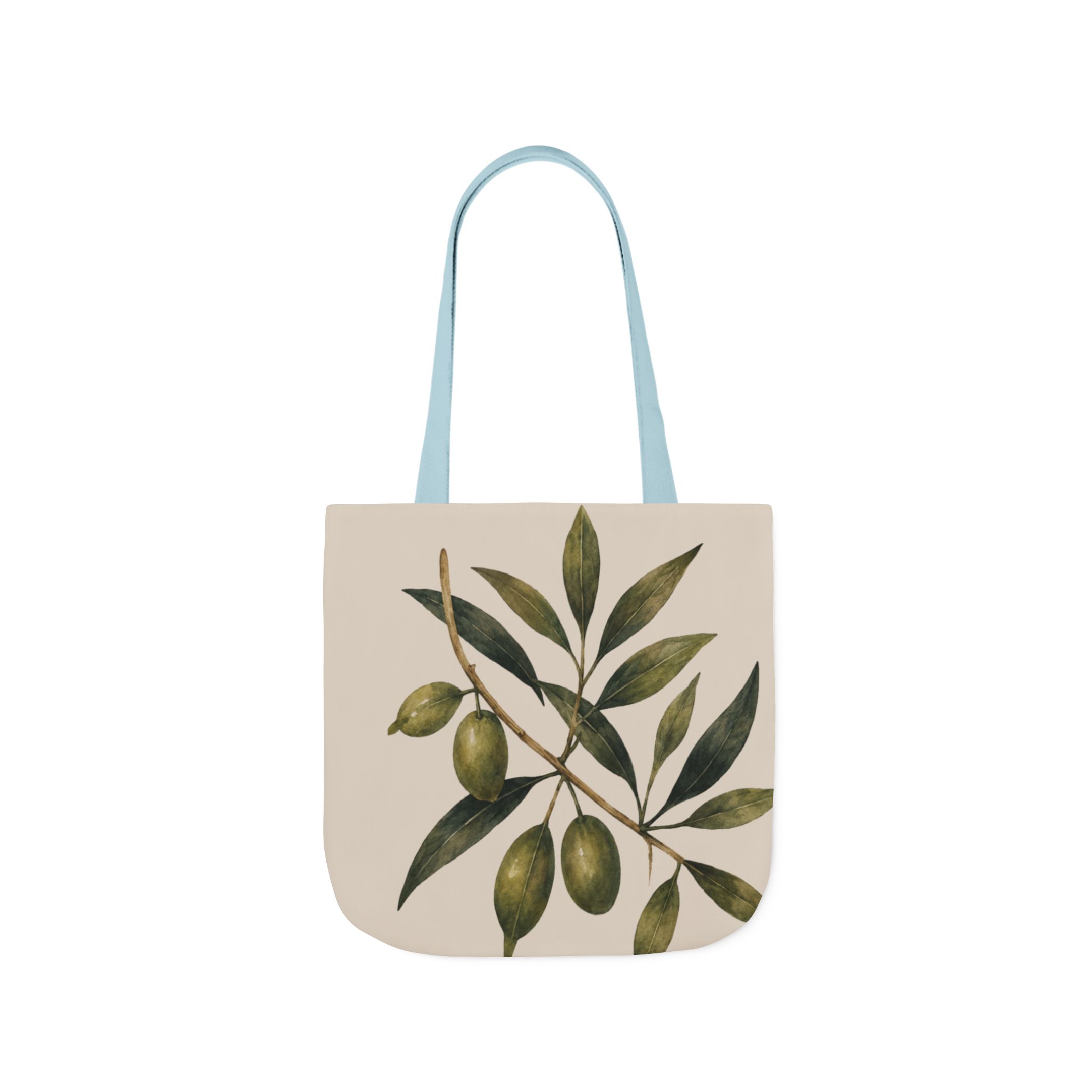 Olive Branch Canvas Tote – Botanical Reusable Beach & Grocery Bag - Image 18