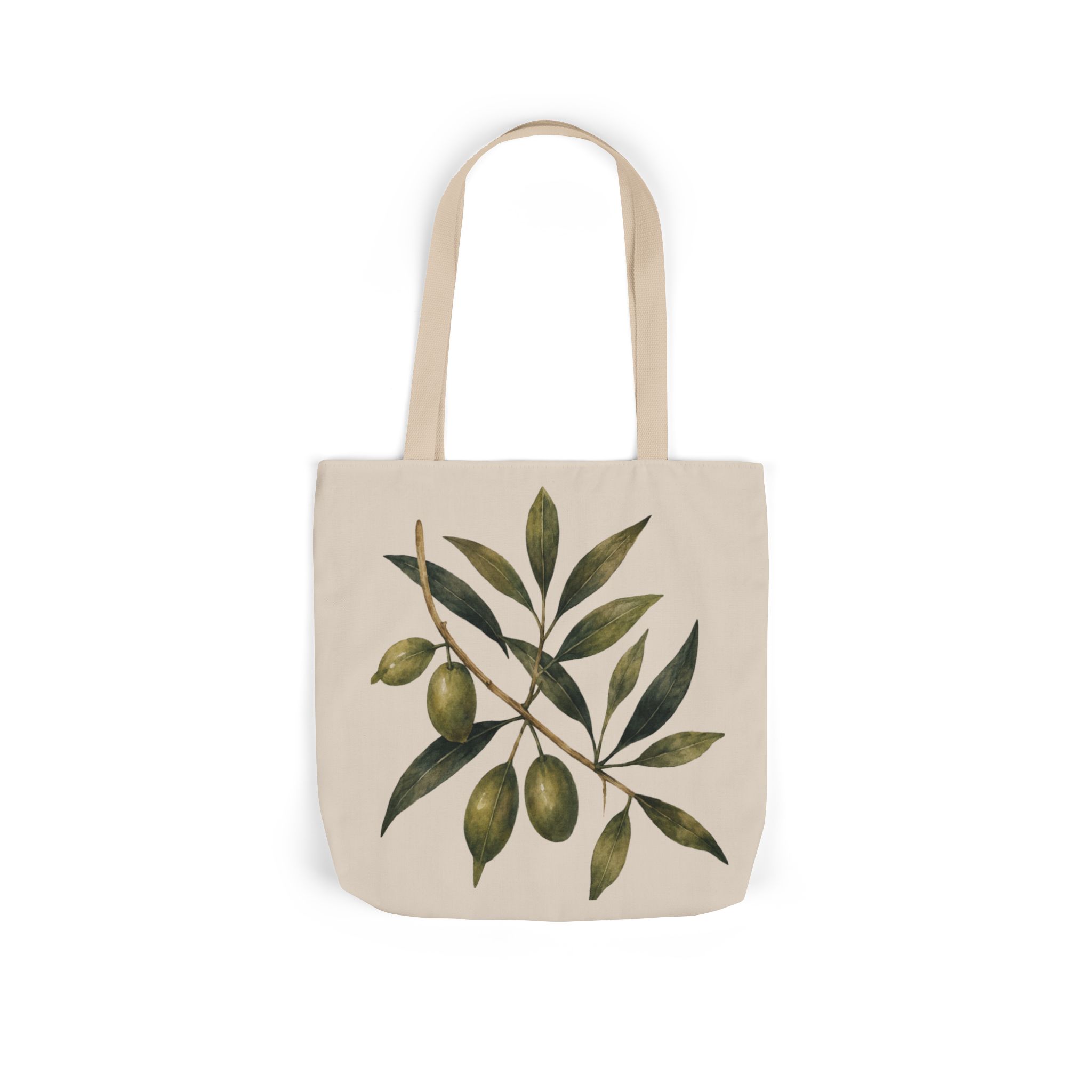 Olive Branch Canvas Tote Bag - Image 2