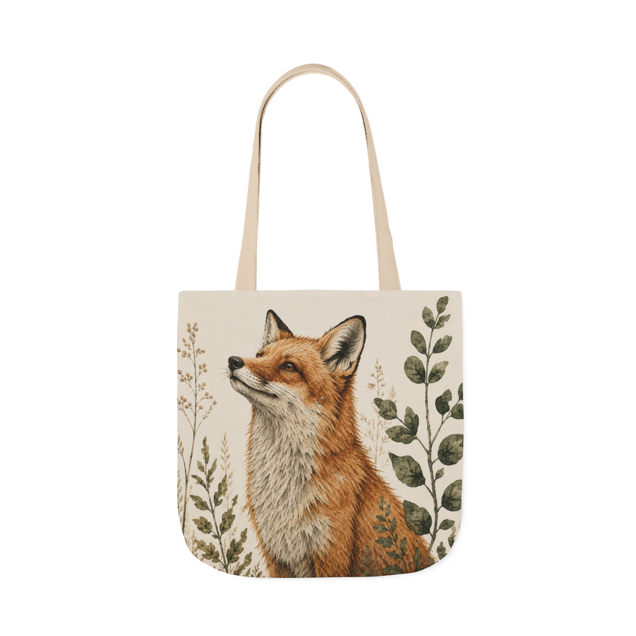 Red Fox Canvas Tote Bag - Woodland Wildlife Art Tote - Image 8