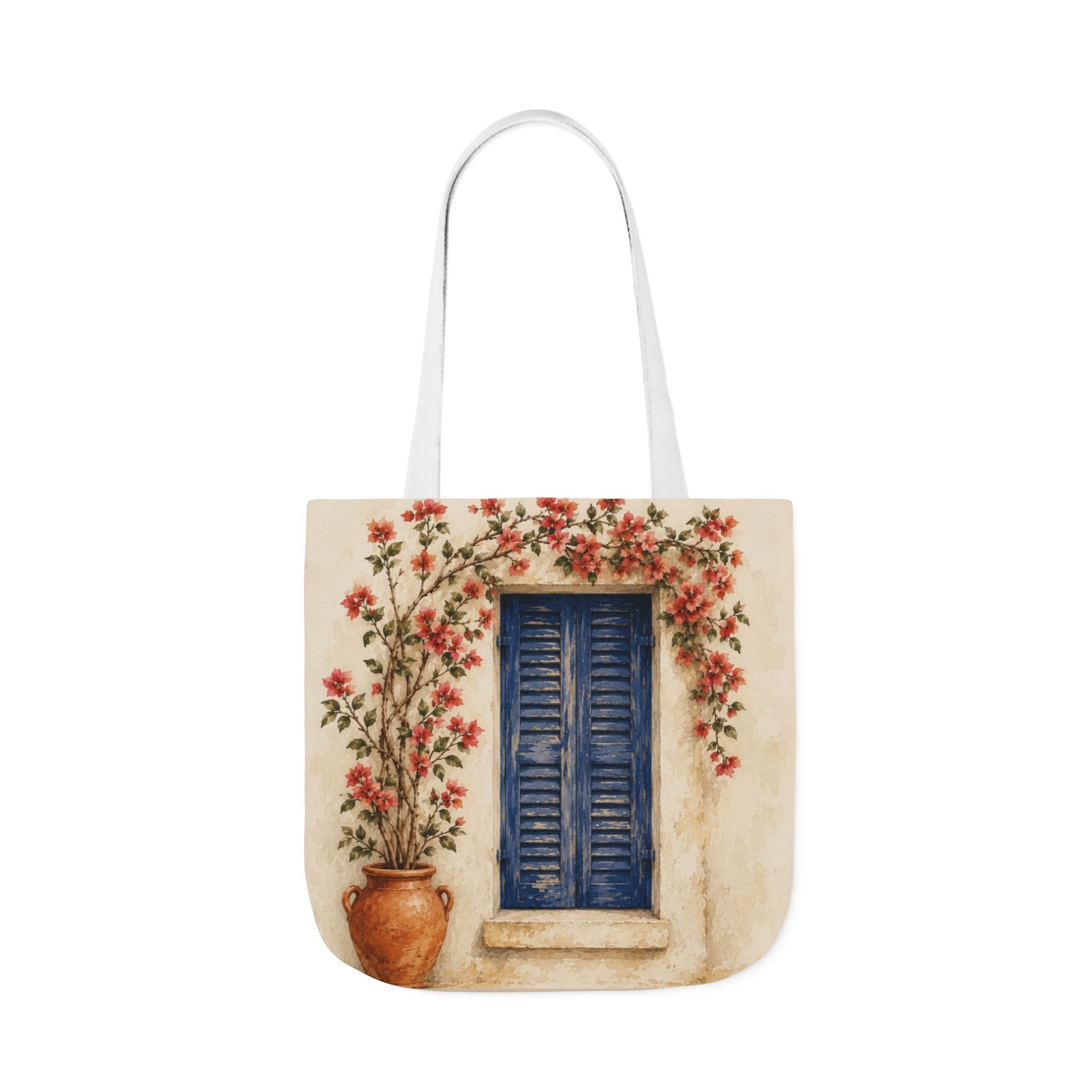 Mediterranean Window Canvas Tote – Coastal Reusable Beach & Grocery Bag - Image 16