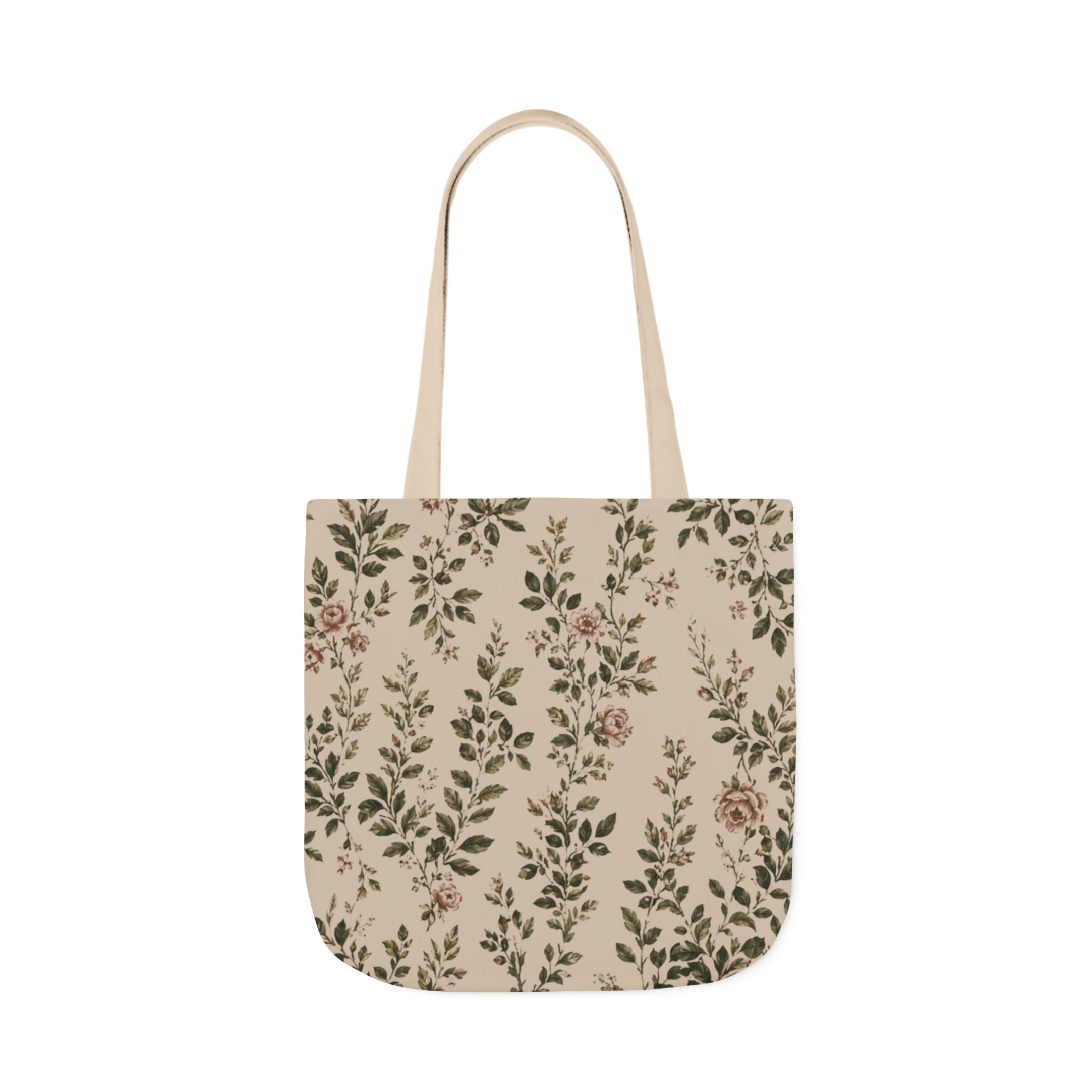 Rose Arbor Floral Tote Bag — Romantic Botanical Canvas Shopping Bag - Image 8
