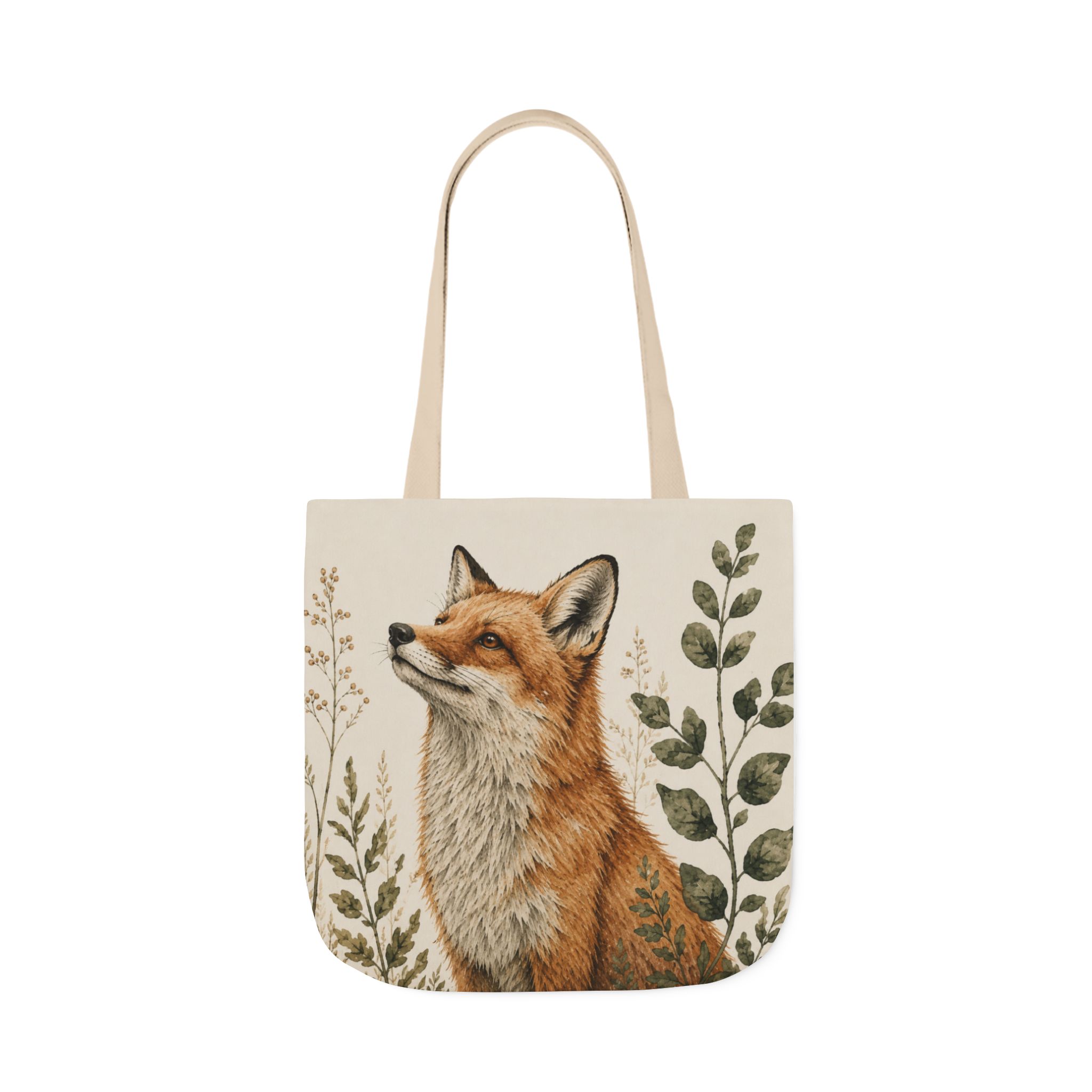 Red Fox Canvas Tote Bag - Woodland Wildlife Art Tote - Image 6
