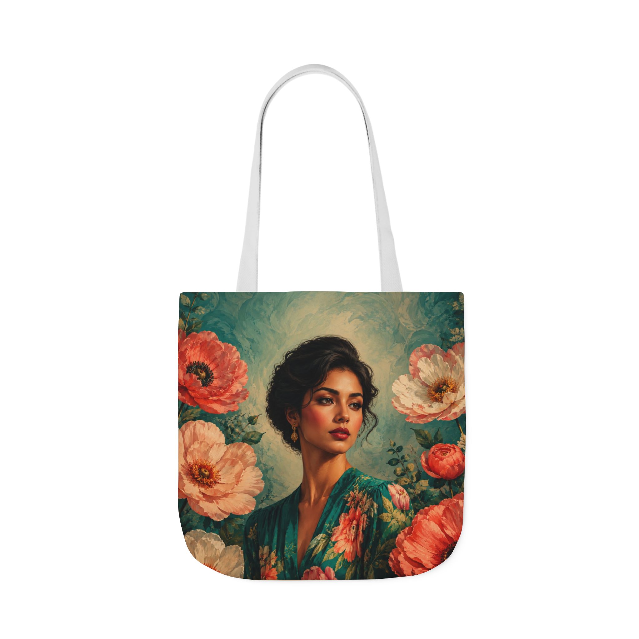 Celestial Bloom Canvas Tote Bag – Floral Art Canvas Everyday Bag - Image 7