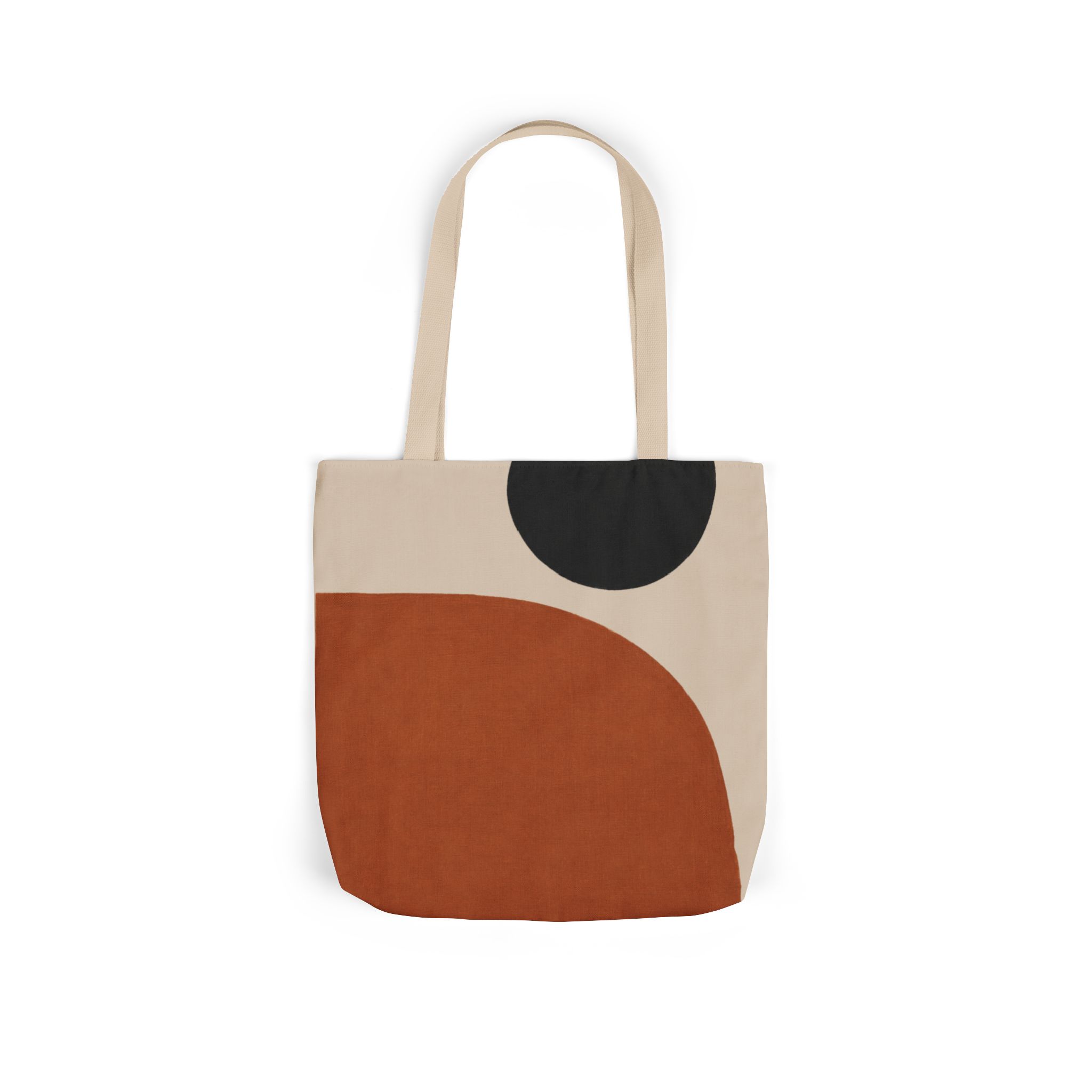 Terra Block Abstract Geometric Tote Bag— Modern Scandinavian Canvas Tote - Image 2