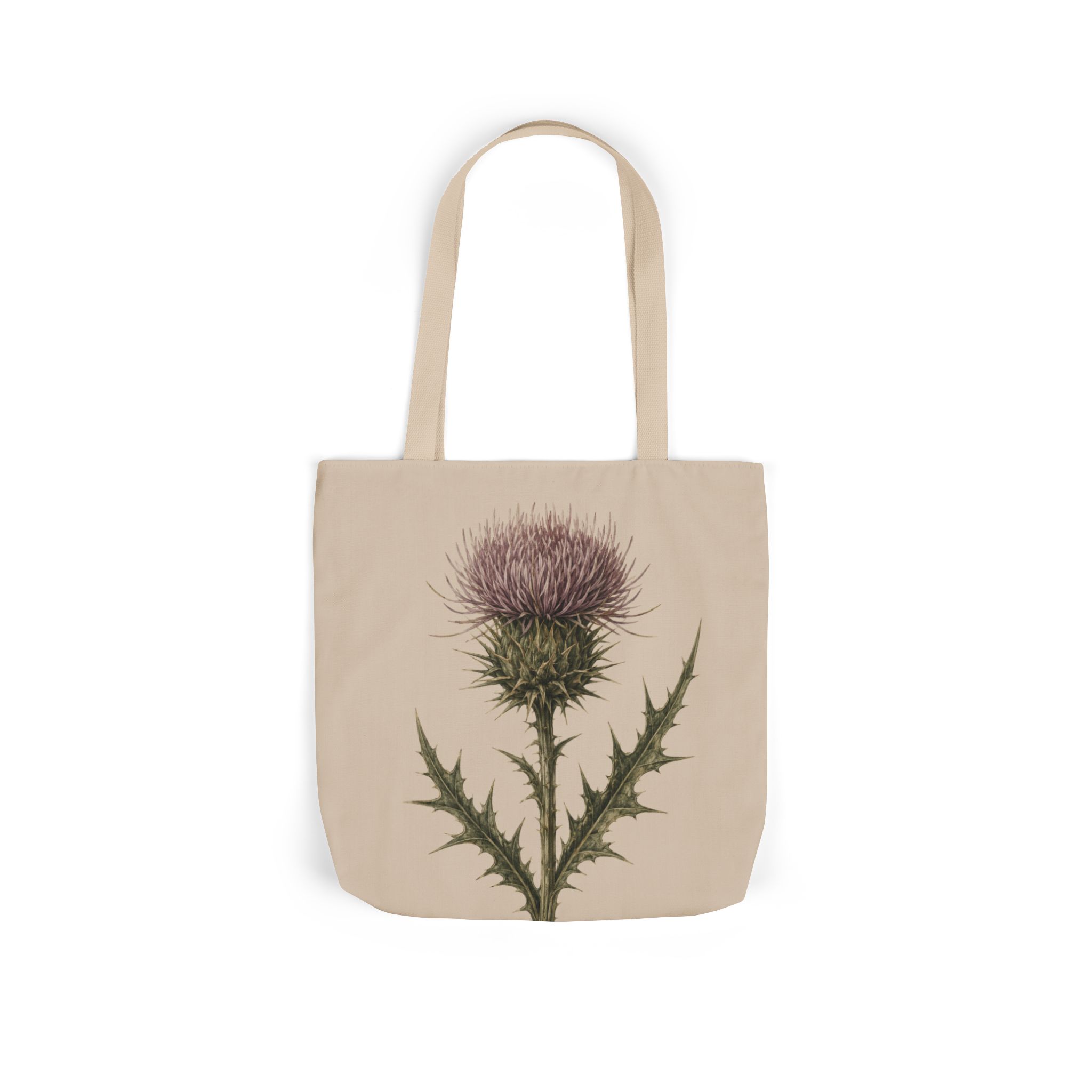 Thistle Botanical Tote Bag — Scottish Wildflower Canvas Tote - Image 4