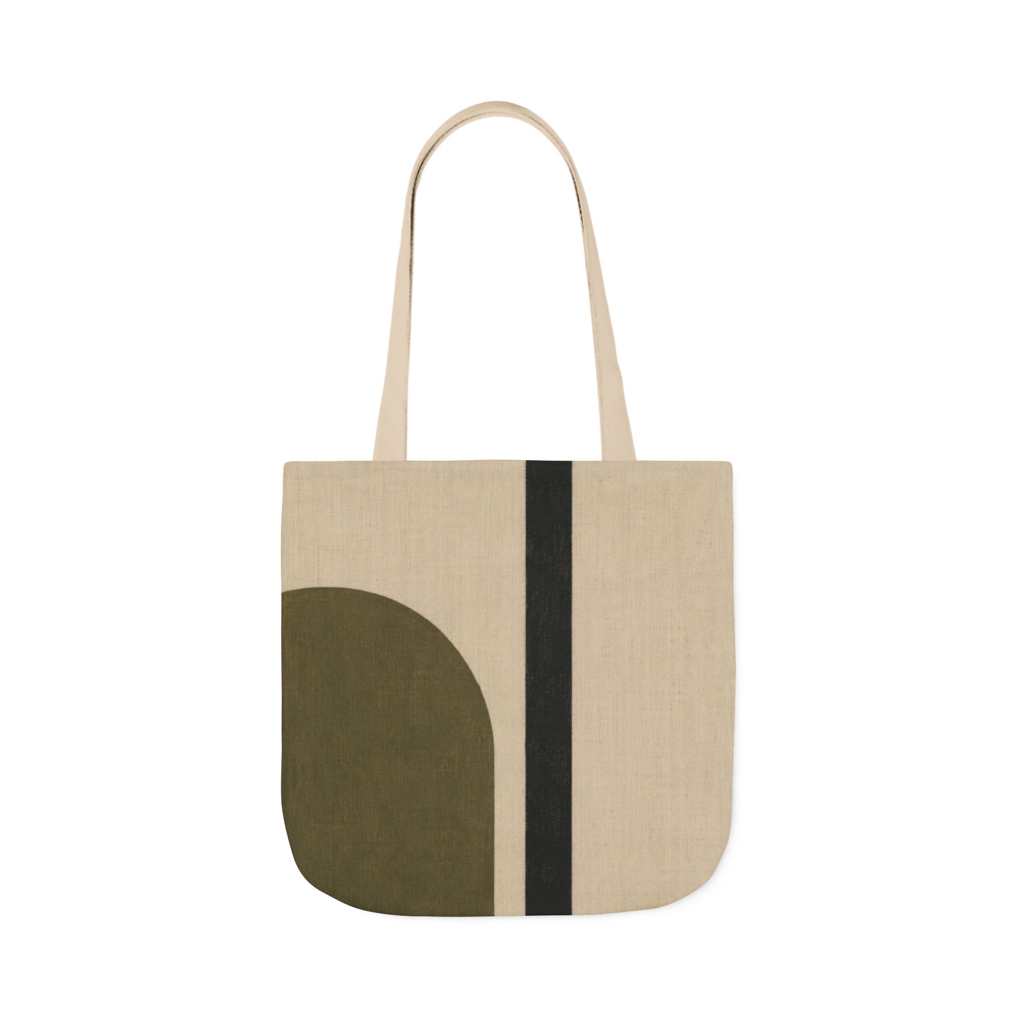 Terra Stripe Minimalist Tote Bag - Modern Geometric Scandinavian Design - Image 6