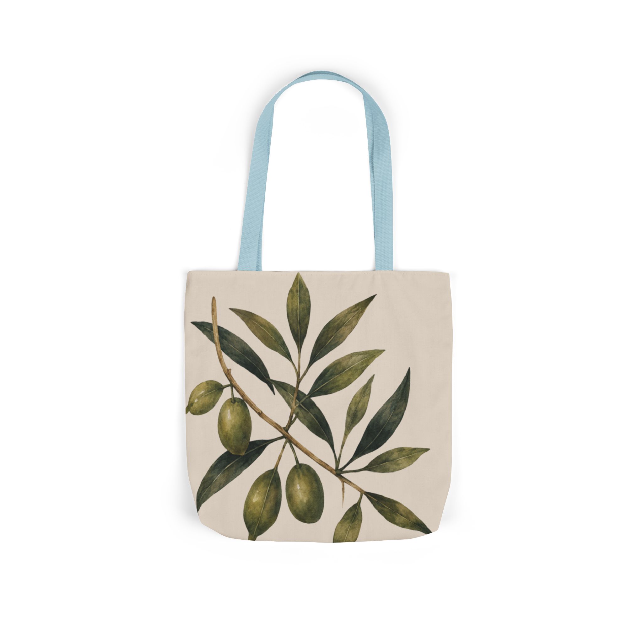 Olive Branch Canvas Tote – Botanical Reusable Beach & Grocery Bag - Image 17