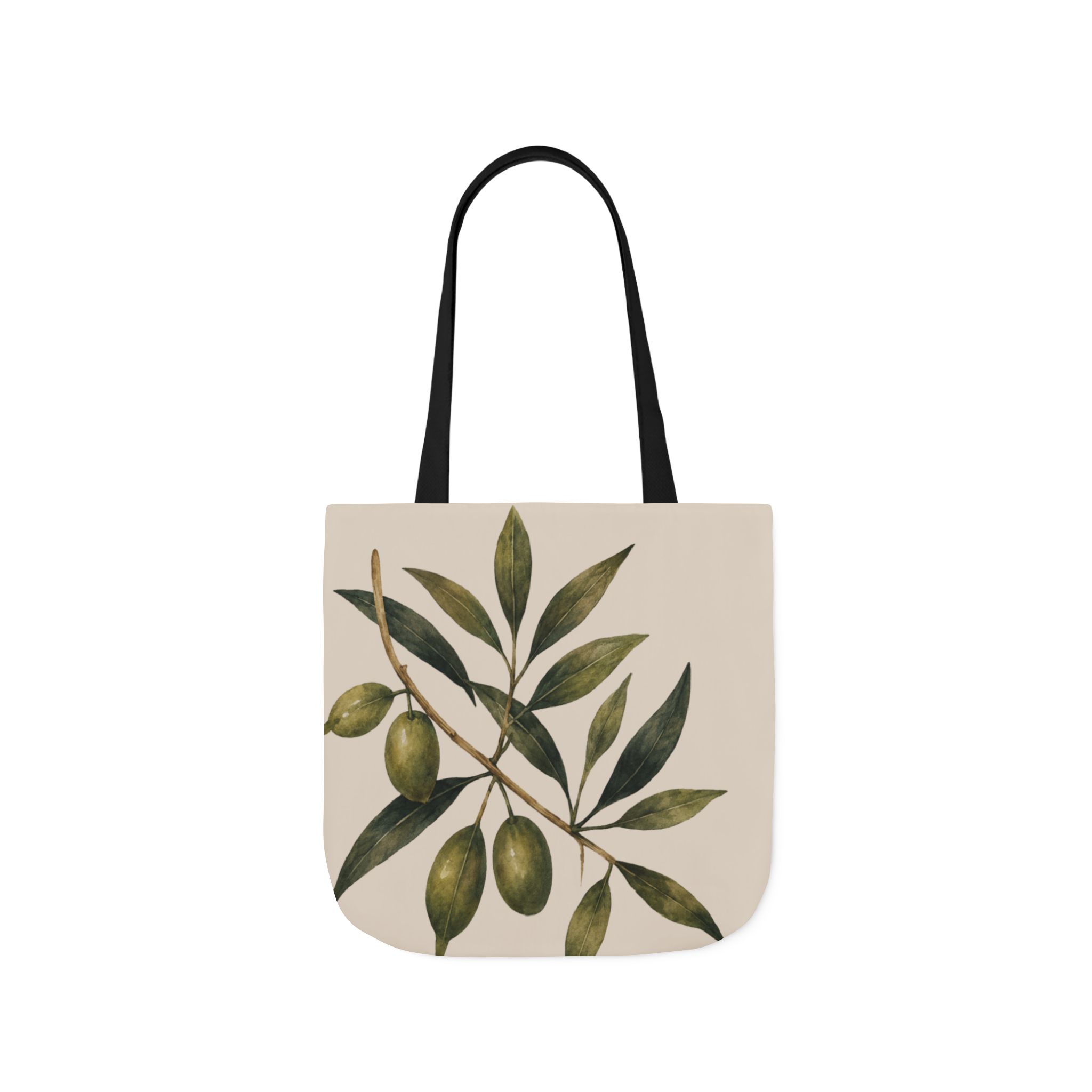 Olive Branch Canvas Tote – Botanical Reusable Beach & Grocery Bag - Image 12
