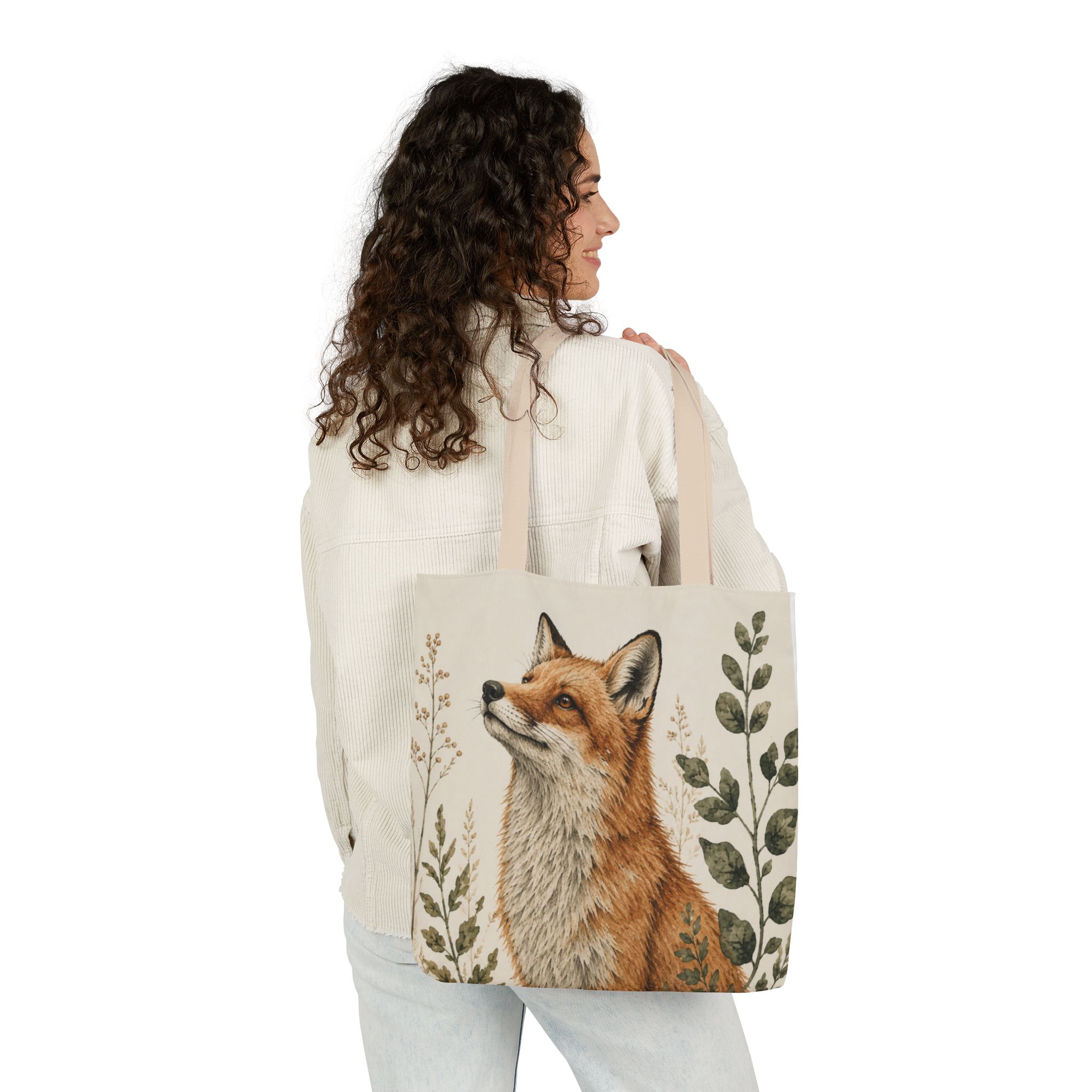 Red Fox Canvas Tote Bag - Woodland Wildlife Art Tote - Image 10