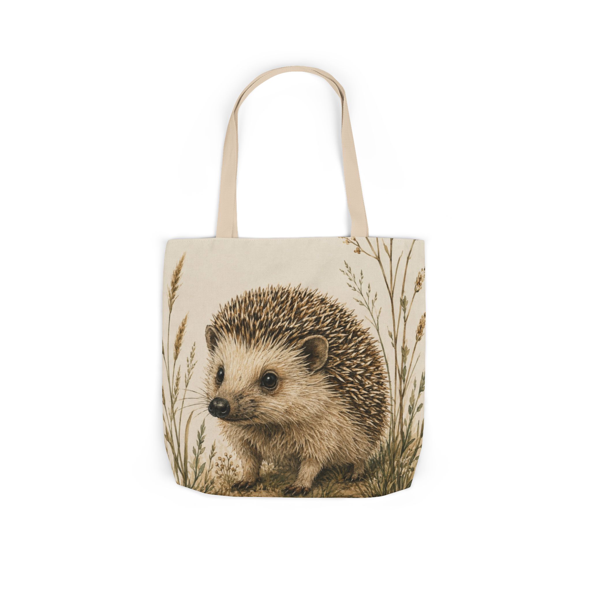Hedgehog Canvas Tote Bag— Woodland Animal Art Tote - Image 9