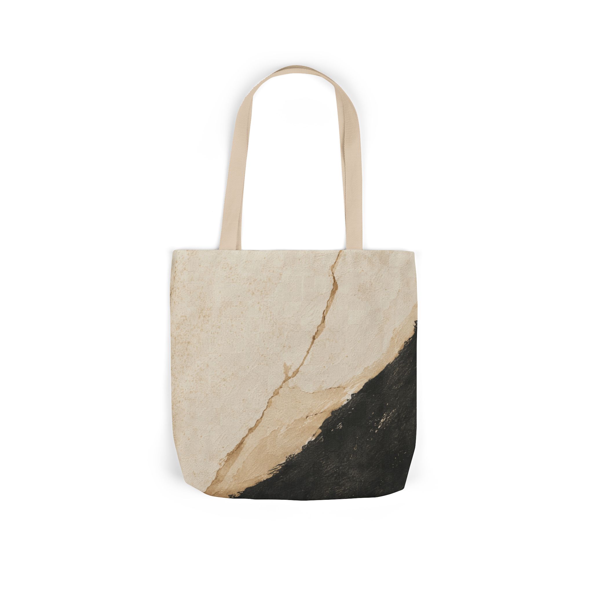 Textured Neutral Abstract Tote Bag — Contemporary Canvas Design - Image 4