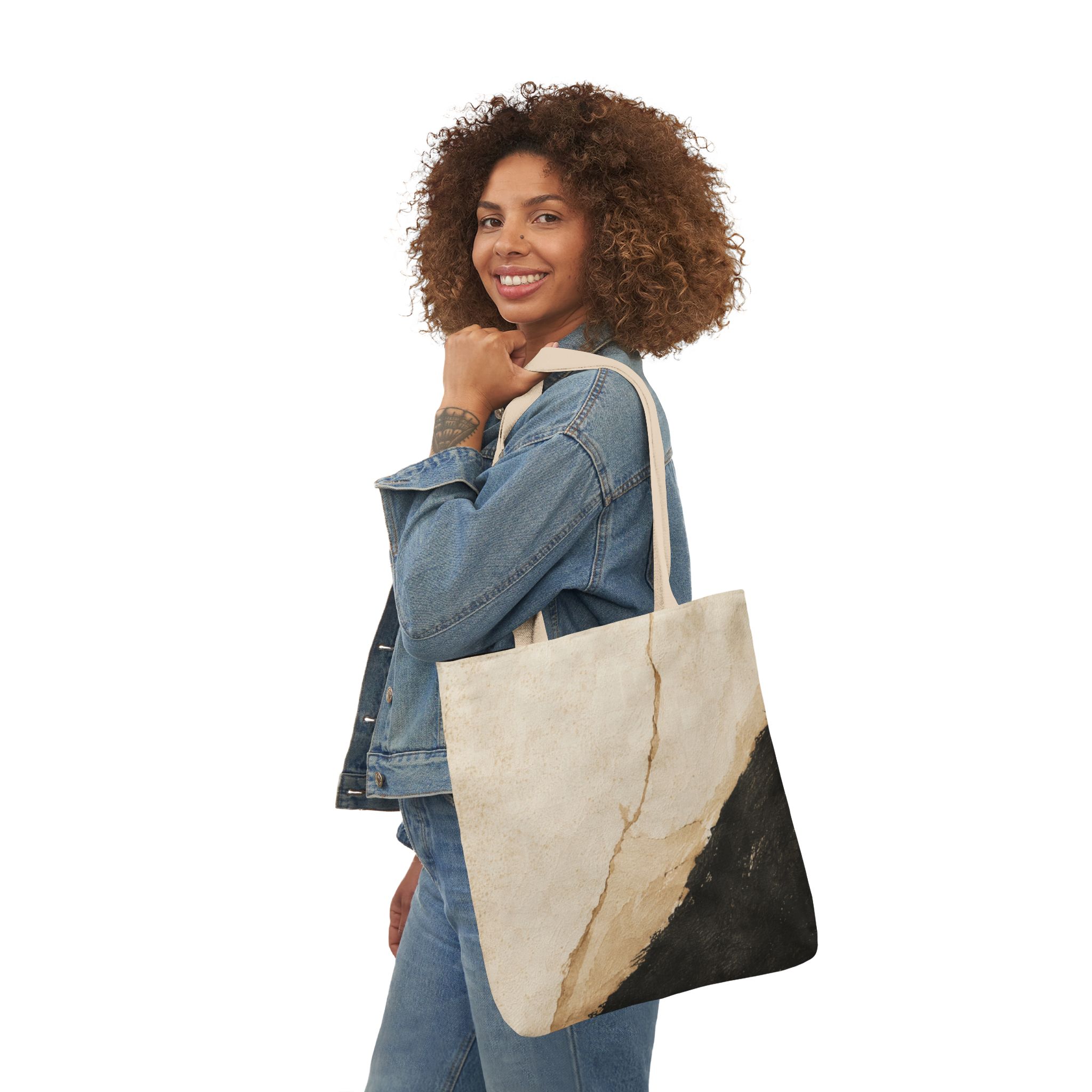 Textured Neutral Abstract Tote Bag — Contemporary Canvas Design - Image 11