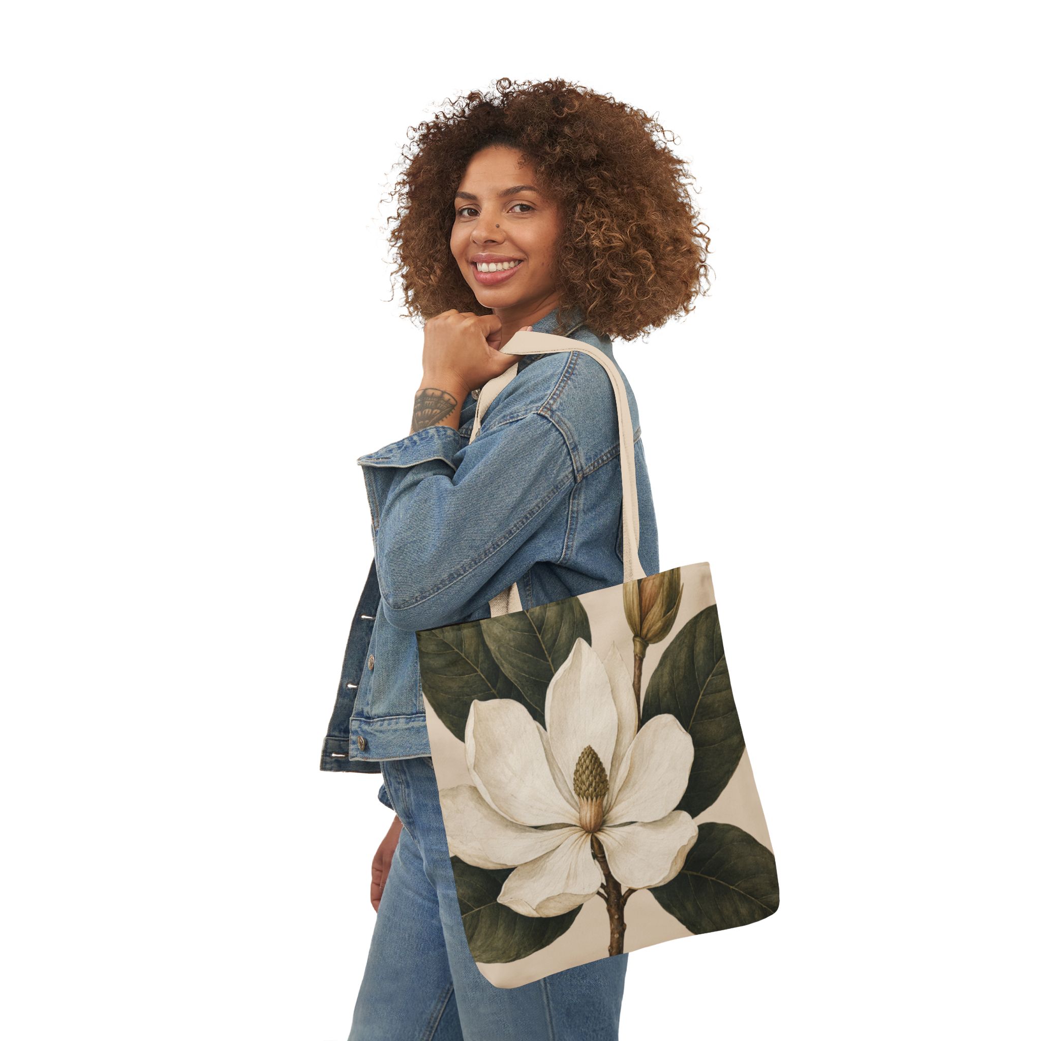 Magnolia Study Botanical Tote Bag — Elegant Magnolia Floral Canvas Tote - Image 11
