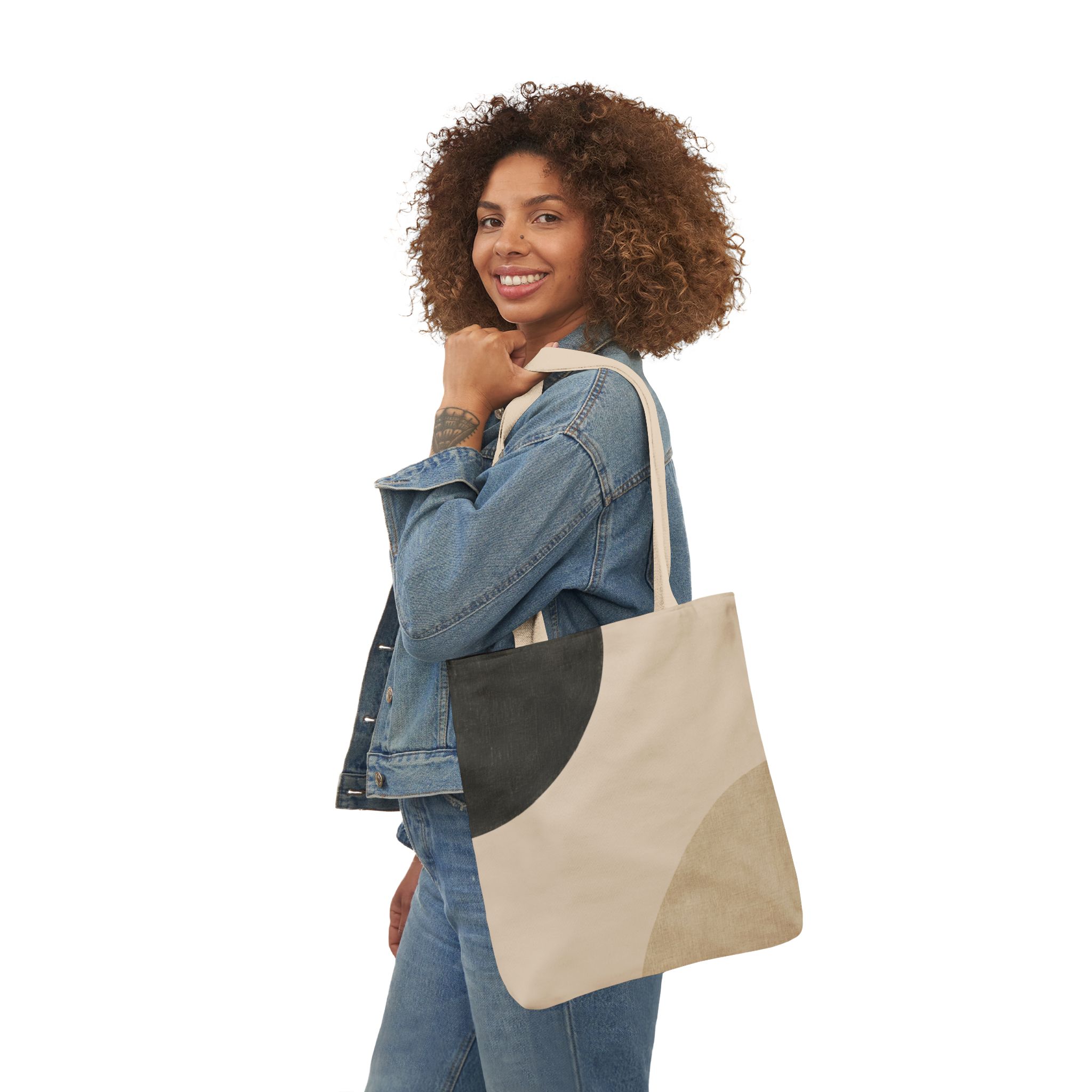 Mono Form Minimalist Canvas Tote Bag – Scandinavian Geometric Design - Image 5