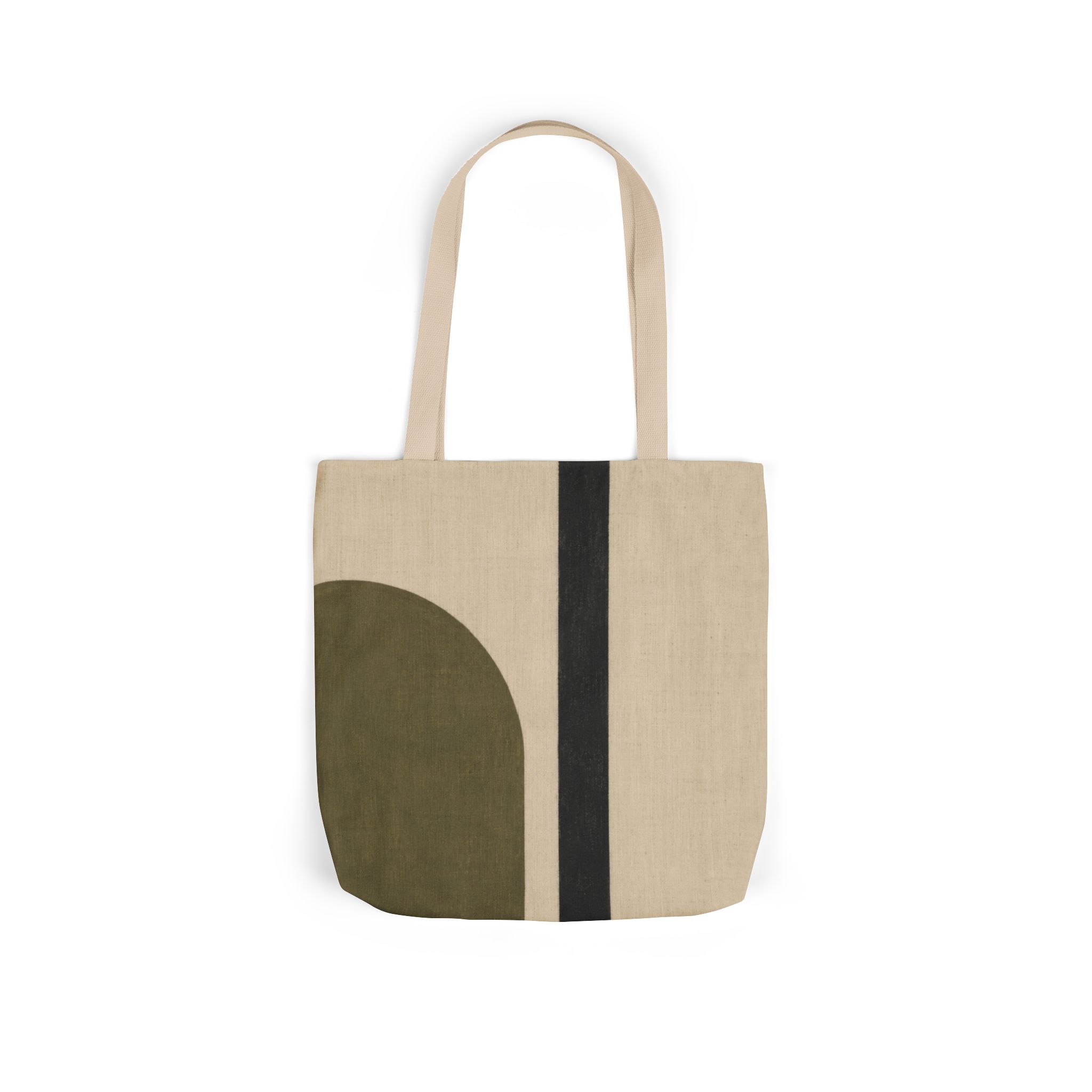 Terra Stripe Minimalist Tote Bag - Modern Geometric Scandinavian Design - Image 4